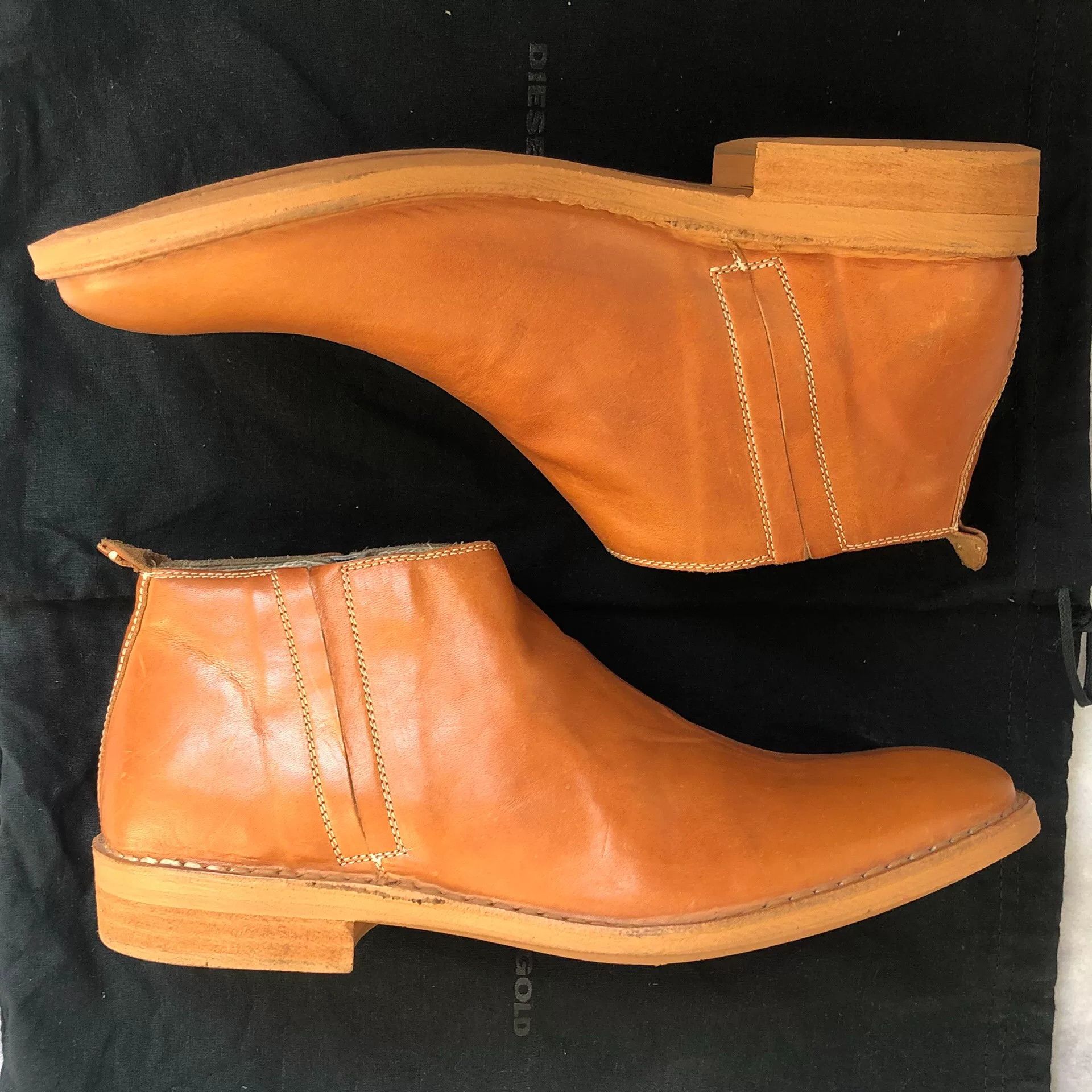 Diesel Diesel Black Gold Men's Chelsea Boots Size US 8 / EU 41 - 4 Thumbnail
