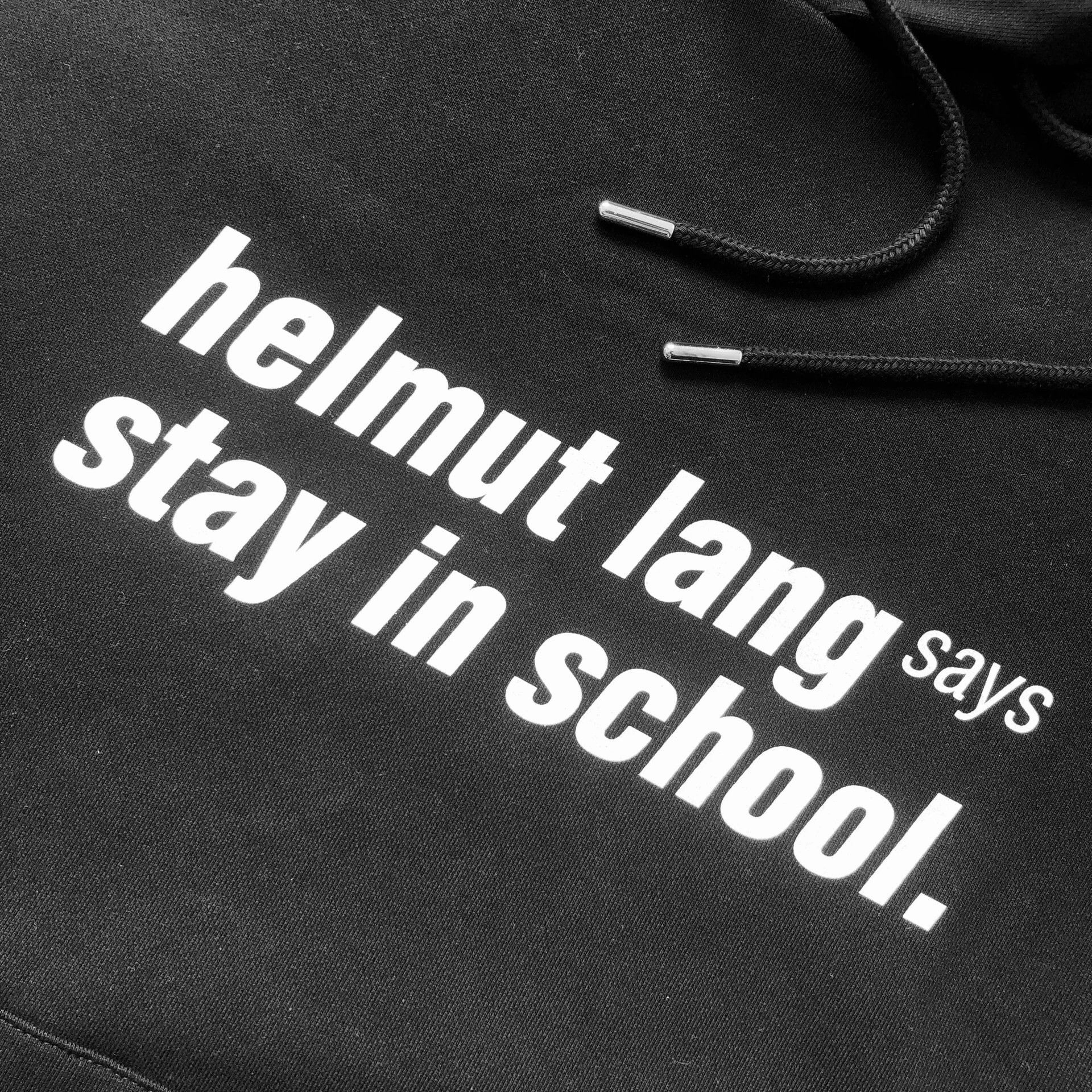 Helmut Lang Helmut Lang Back Smiley Stay In School Hoodie Size US L / EU 52-54 / 3 - 7 Thumbnail