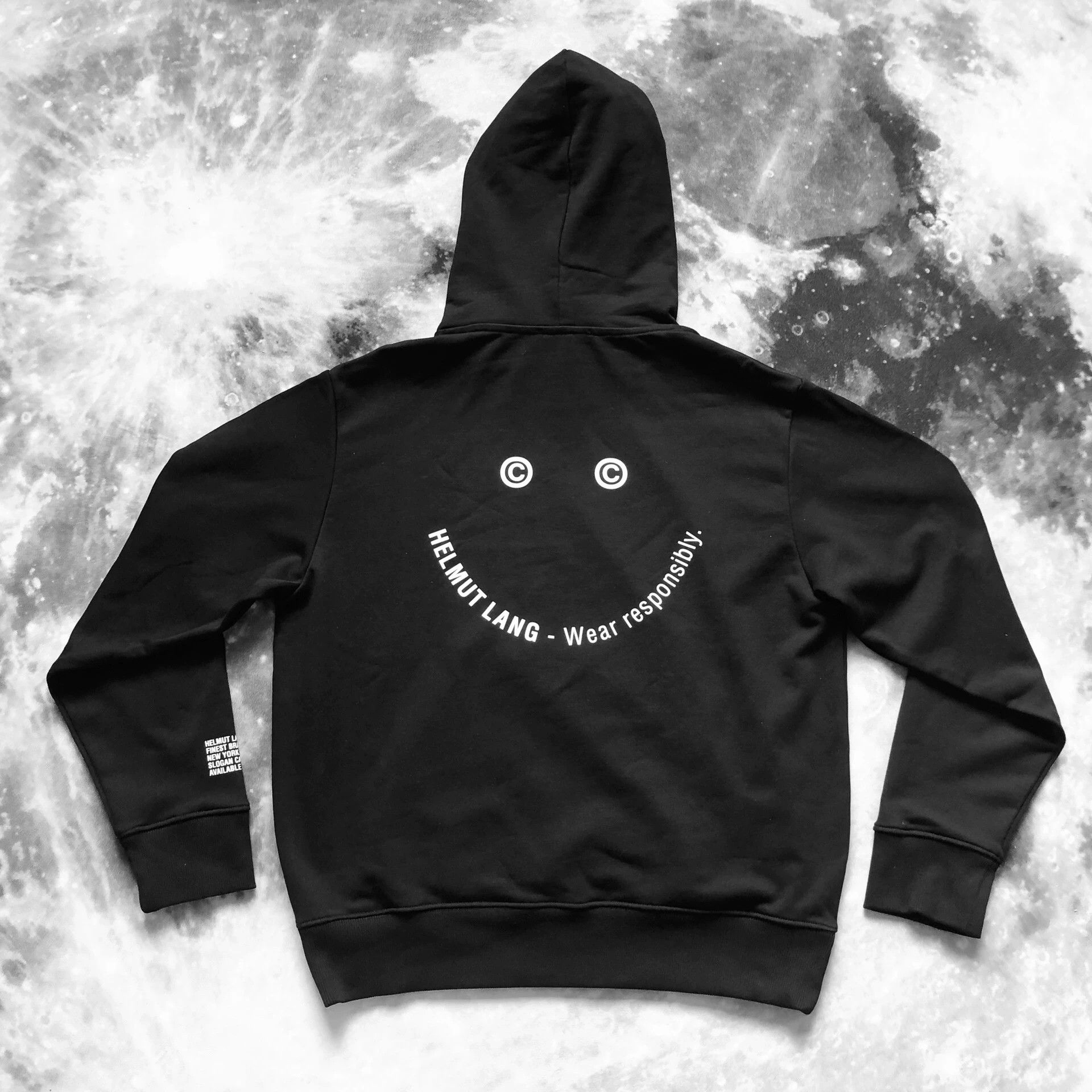 Helmut Lang Helmut Lang Back Smiley Stay In School Hoodie Size US L / EU 52-54 / 3 - 5 Thumbnail