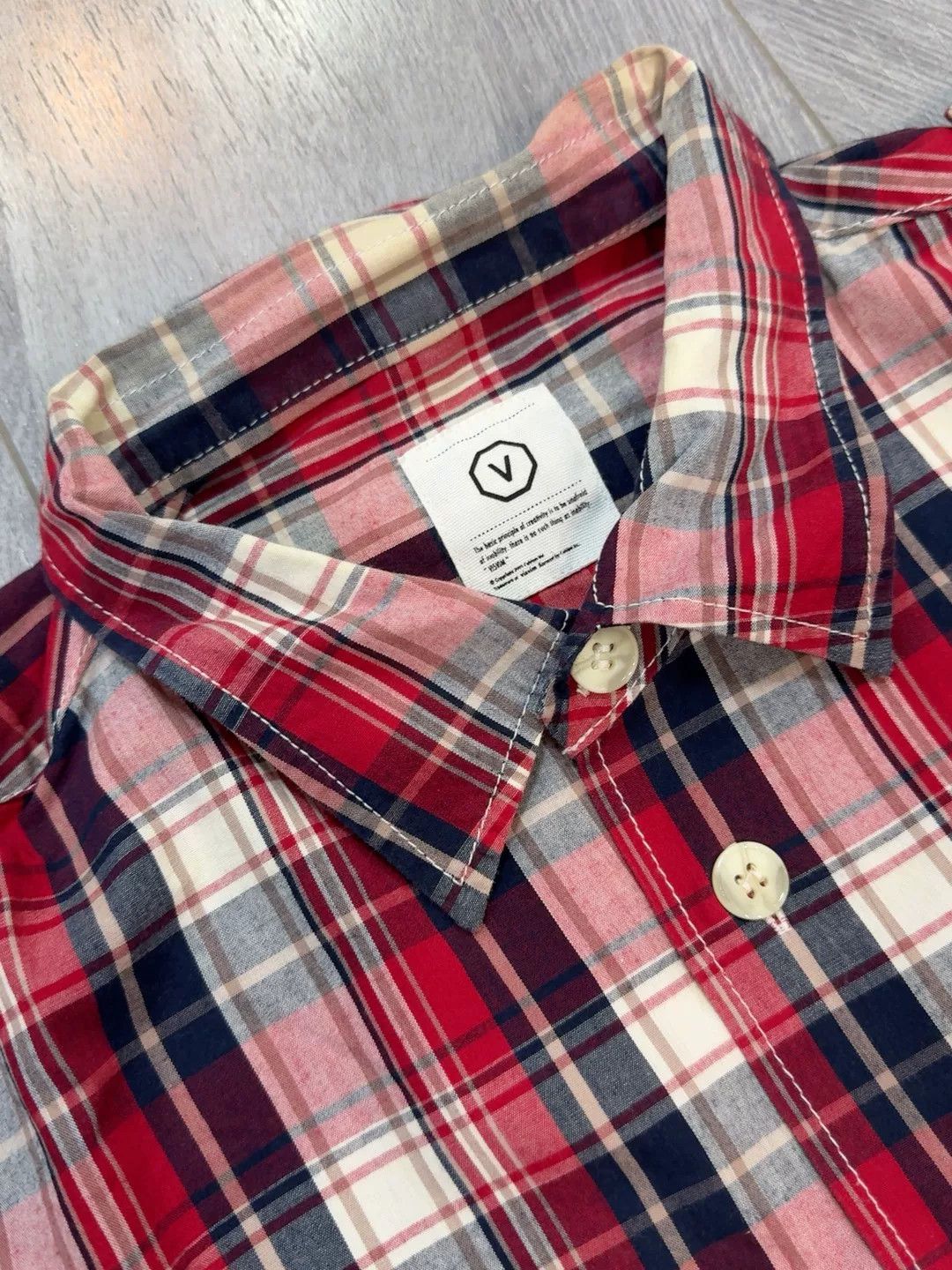 Visvim Vintage Red Plaid Shirt with Double Pockets Size US M / EU 48-50 / 2 - 3 Thumbnail