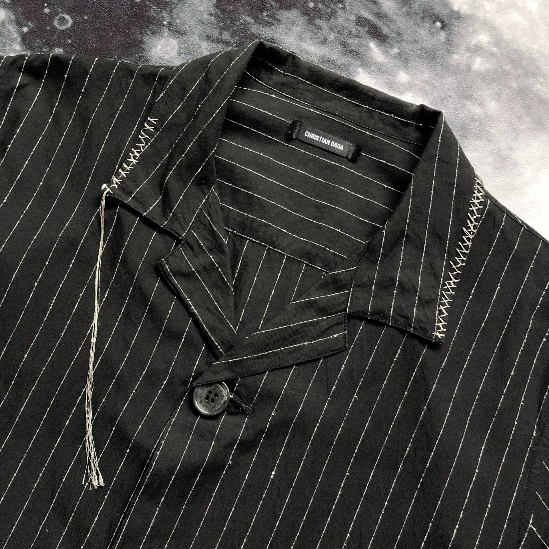 Christian Dada Christian Dada Striped Cuban Collar Shirt Size US L / EU 52-54 / 3 - 3 Thumbnail