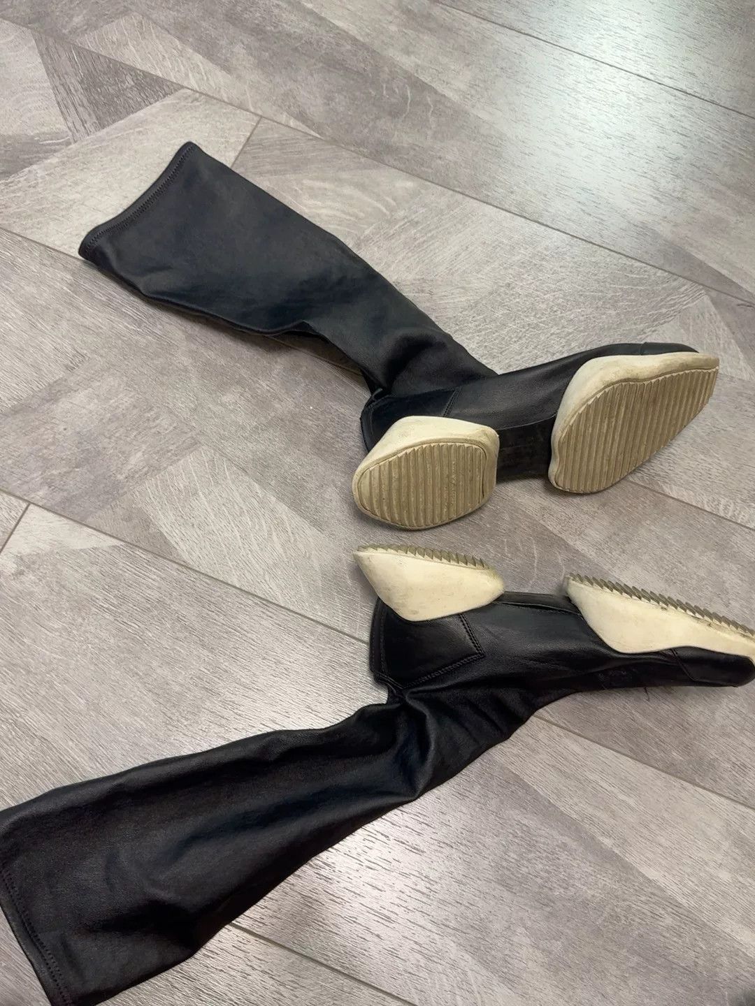 Rick Owens Rick Owens Black Over-the-Knee Boots Size US 9 / IT 39 - 2 Thumbnail