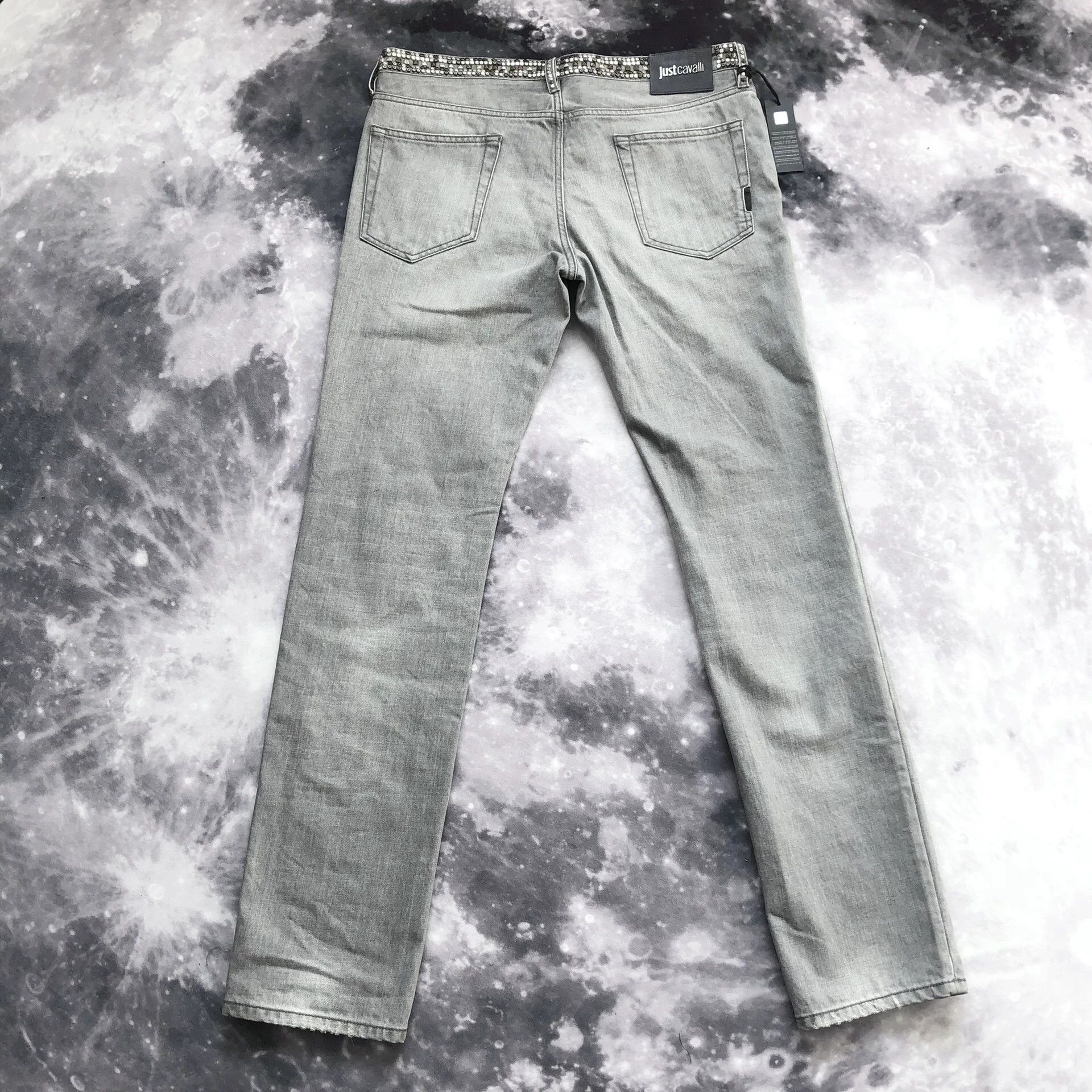 Just Cavalli Just Cavalli Rivet Waist Gray Jeans Size US 34 / EU 50 - 5 Thumbnail
