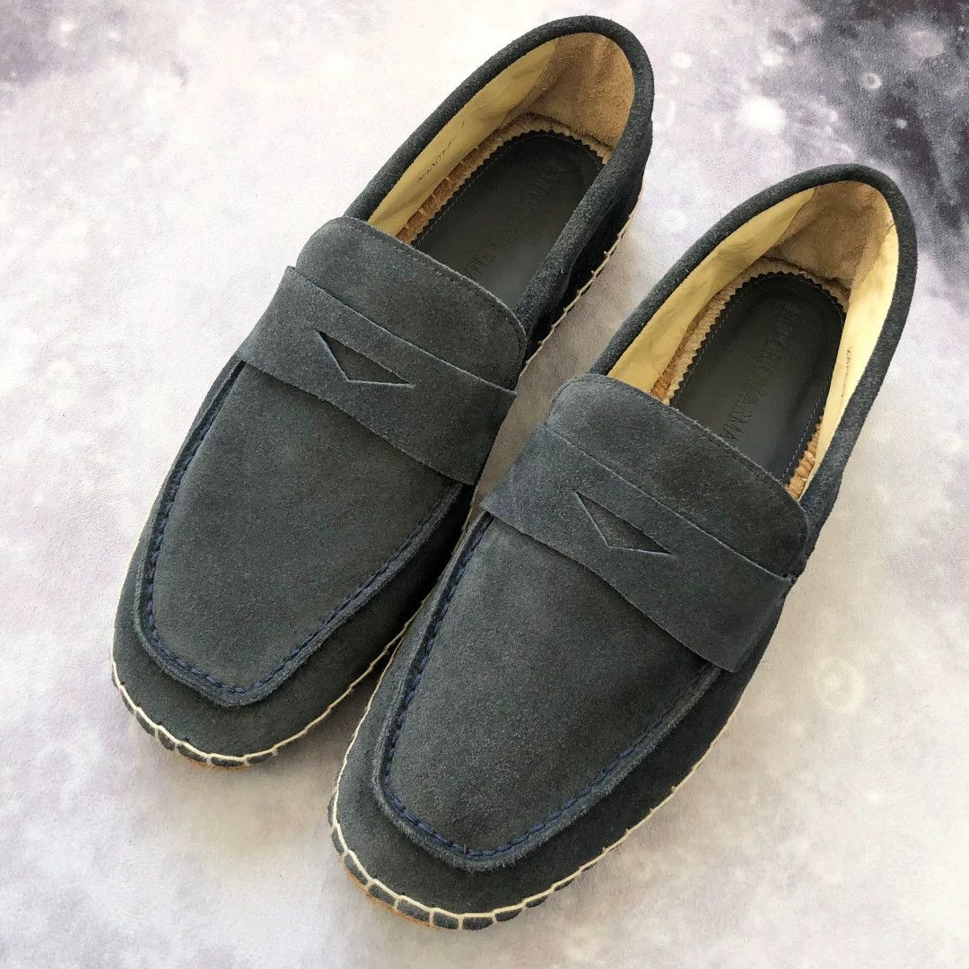 Emporio Armani Emporio Armani Suede Jute Sole Loafers Size US 8 / EU 41 - 2 Thumbnail