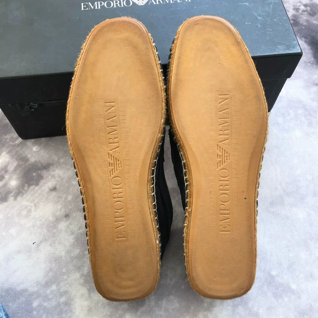 Emporio Armani Emporio Armani Suede Jute Sole Loafers Size US 8 / EU 41 - 8 Thumbnail