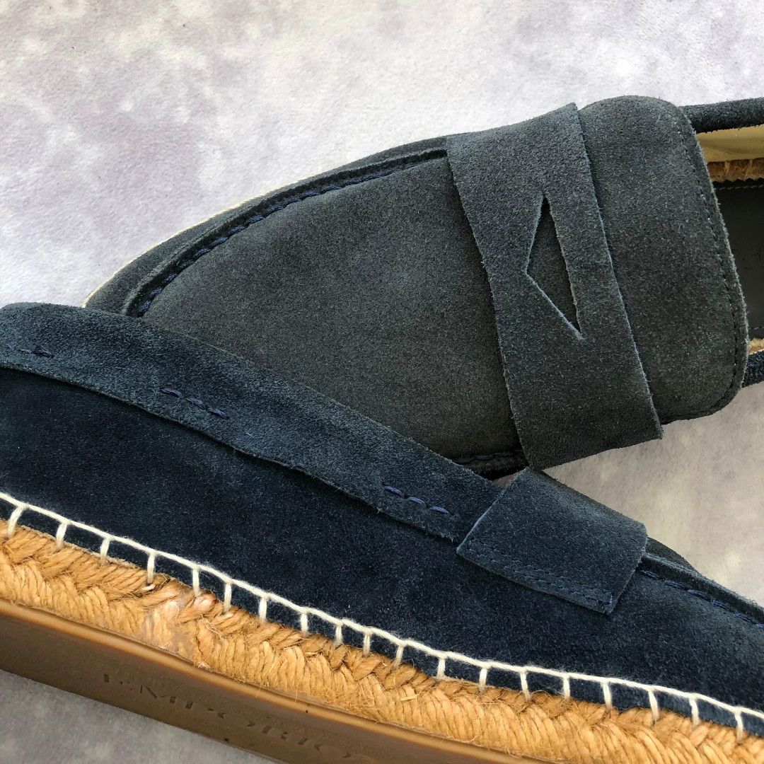 Emporio Armani Emporio Armani Suede Jute Sole Loafers Size US 8 / EU 41 - 3 Thumbnail