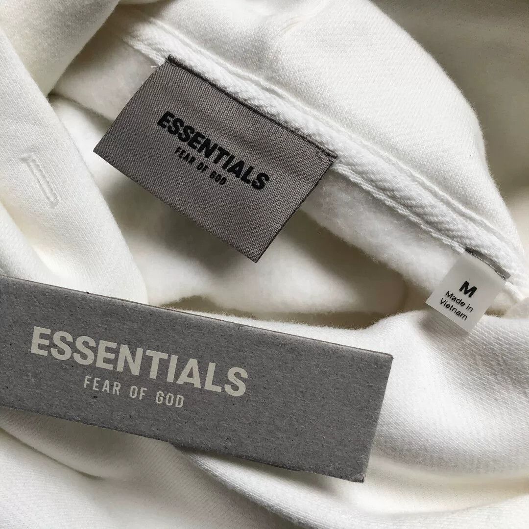 Fear of God FOG Essentials White Hoodie Sweatshirt Size US M / EU 48-50 / 2 - 5 Thumbnail