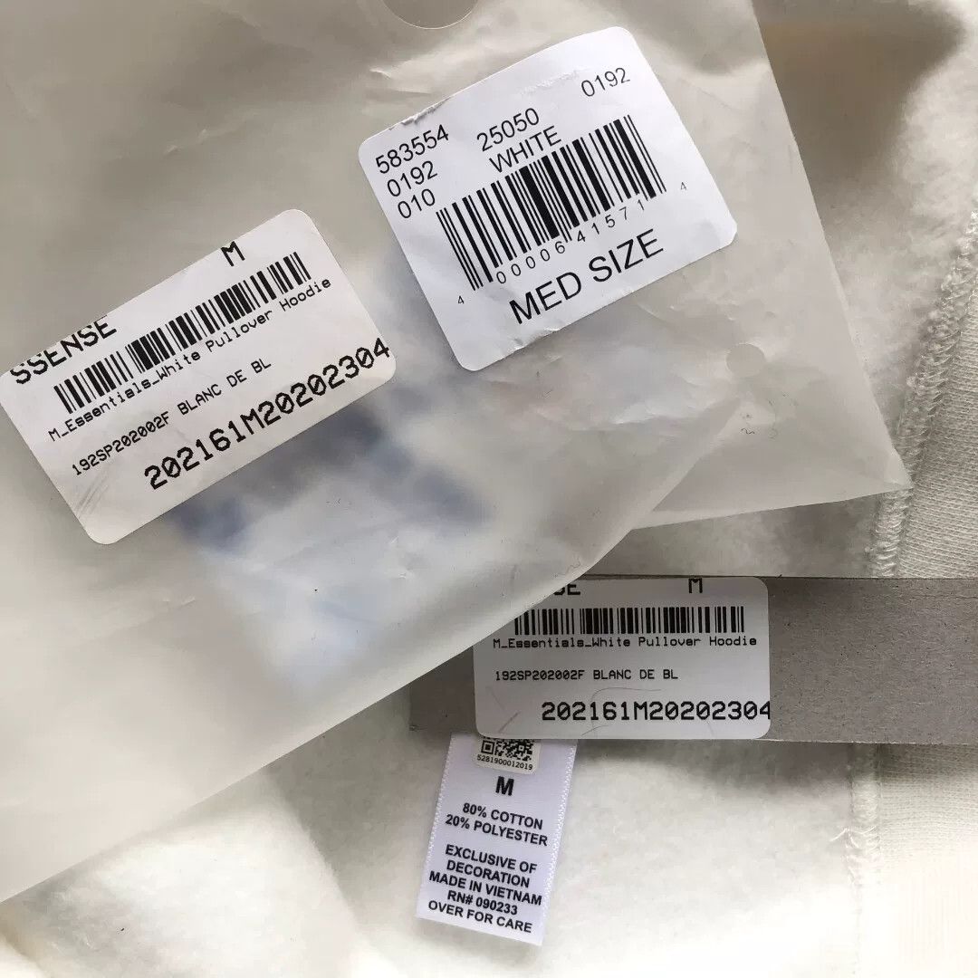 Fear of God FOG Essentials White Hoodie Sweatshirt Size US M / EU 48-50 / 2 - 9 Thumbnail