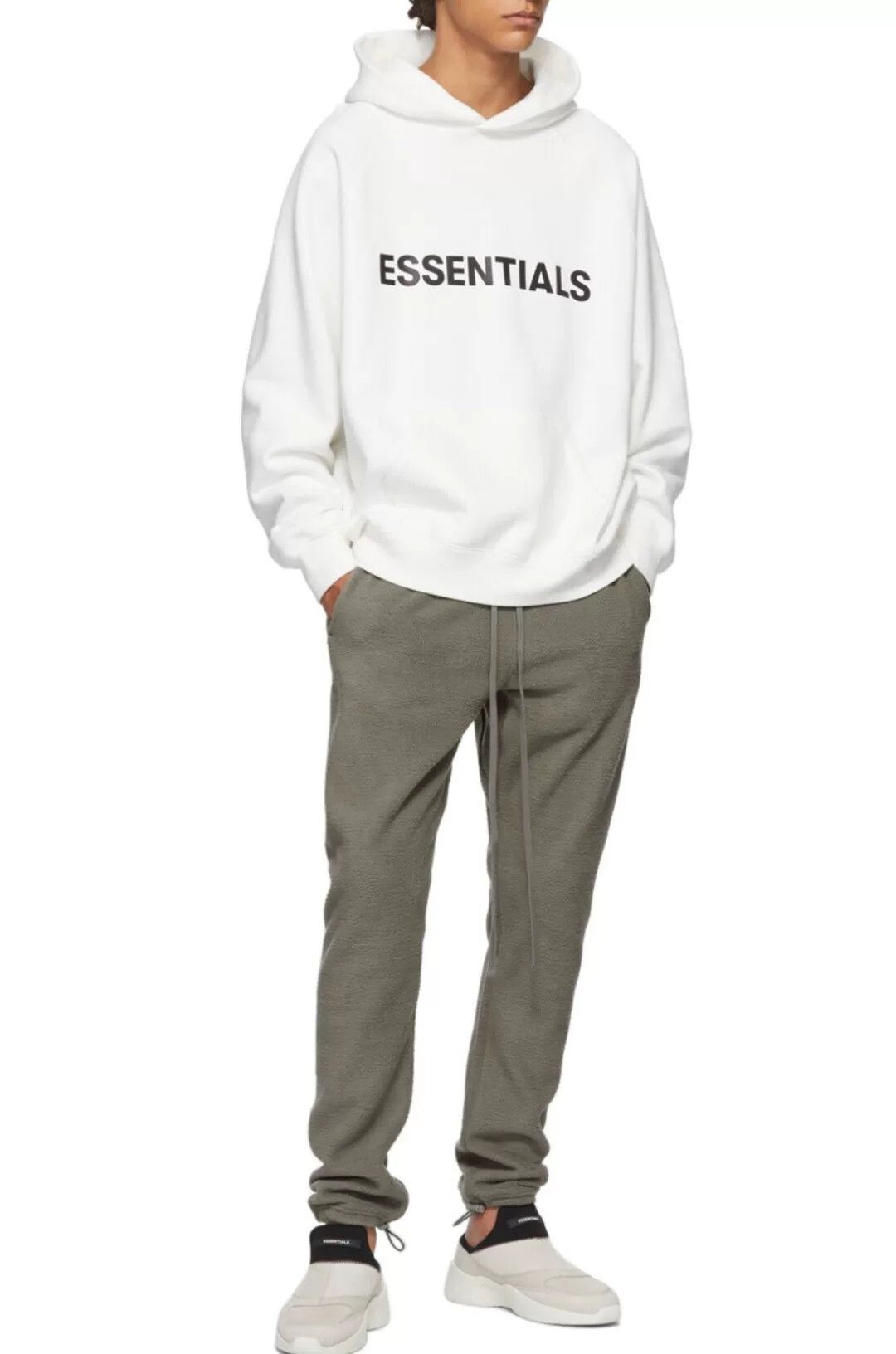 Fear of God FOG Essentials White Hoodie Sweatshirt Size US M / EU 48-50 / 2 - 3 Thumbnail