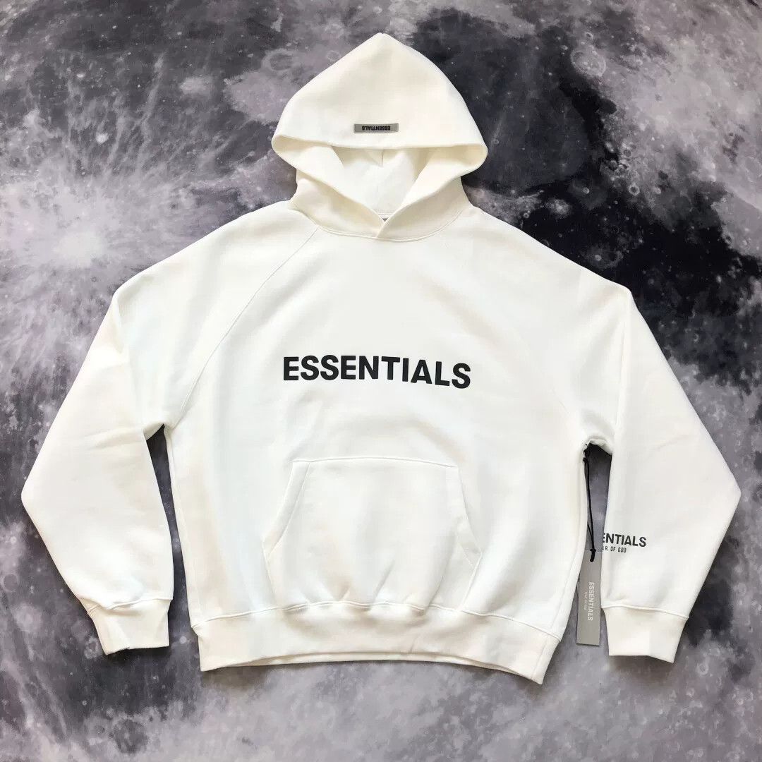 Fear of God FOG Essentials White Hoodie Sweatshirt Size US M / EU 48-50 / 2 - 4 Thumbnail