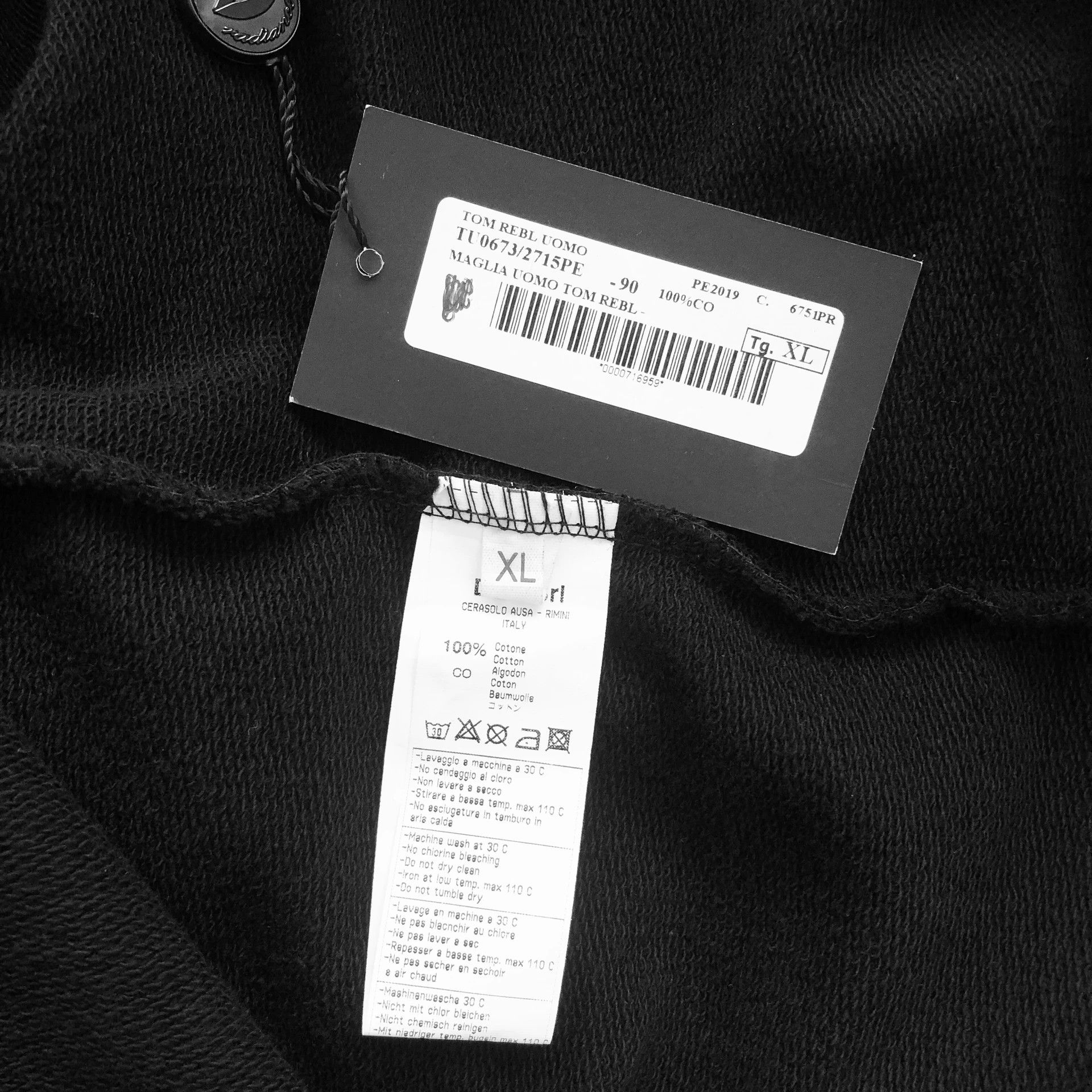 Tom Rebl TOM REBL Men's Deconstructed Cut-Sleeve Sweatshirt Size US XL / EU 56 / 4 - 8 Thumbnail