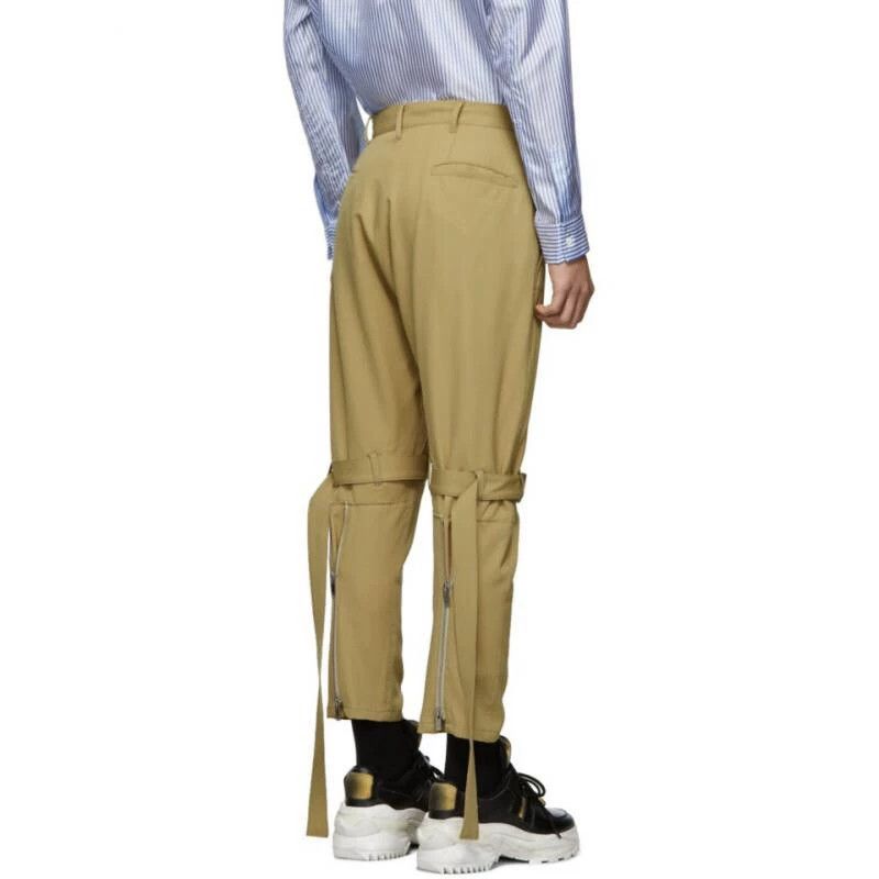 Sulvam sulvam Wool Strap Double Back Zip Pants Size US 34 / EU 50 - 4 Thumbnail