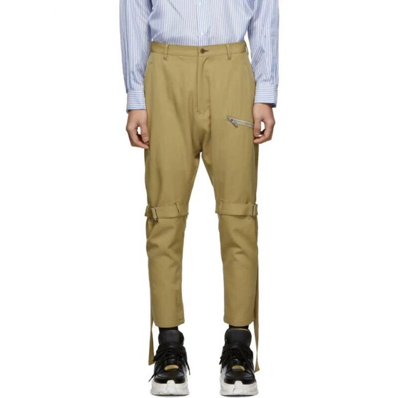Sulvam sulvam Wool Strap Double Back Zip Pants Size US 34 / EU 50 - 2 Thumbnail