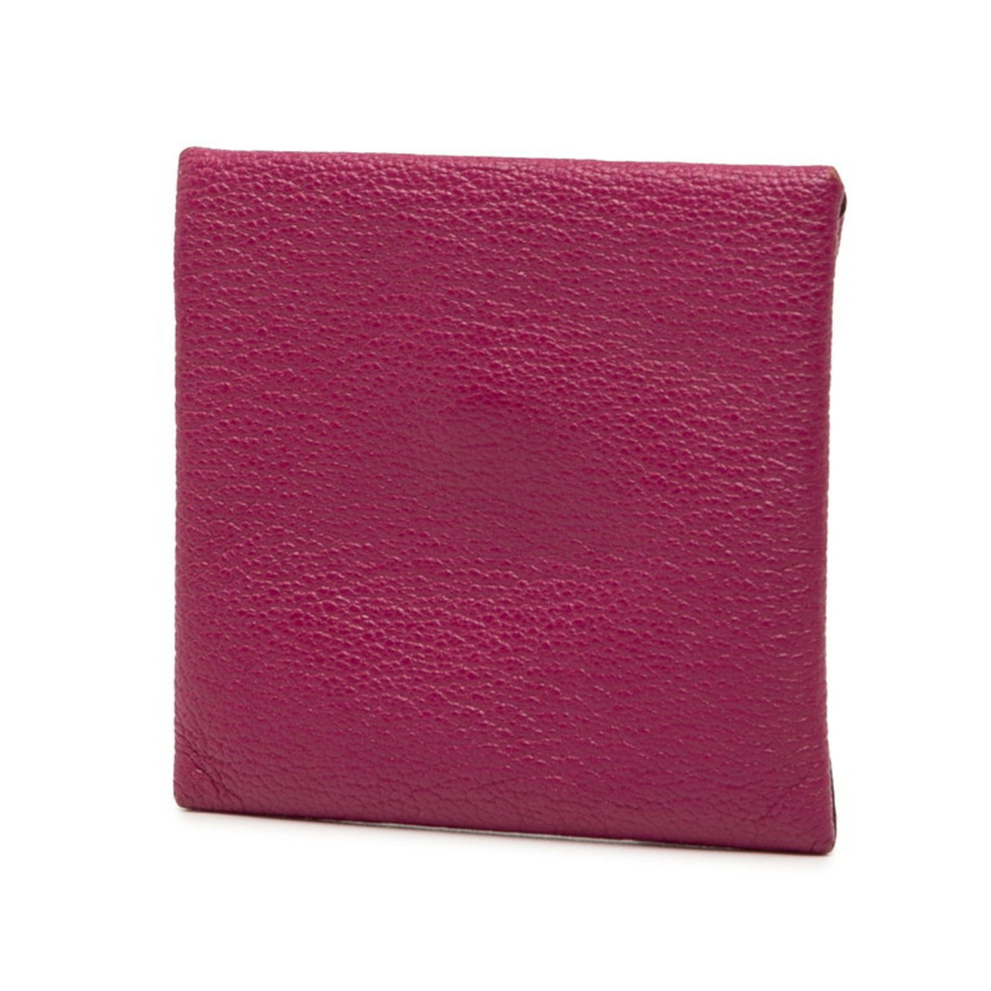 Hermes Hermès Bastia Wallet/Coin Purse Rose Purple Chevre Women's HERMES Size ONE SIZE - 2 Thumbnail