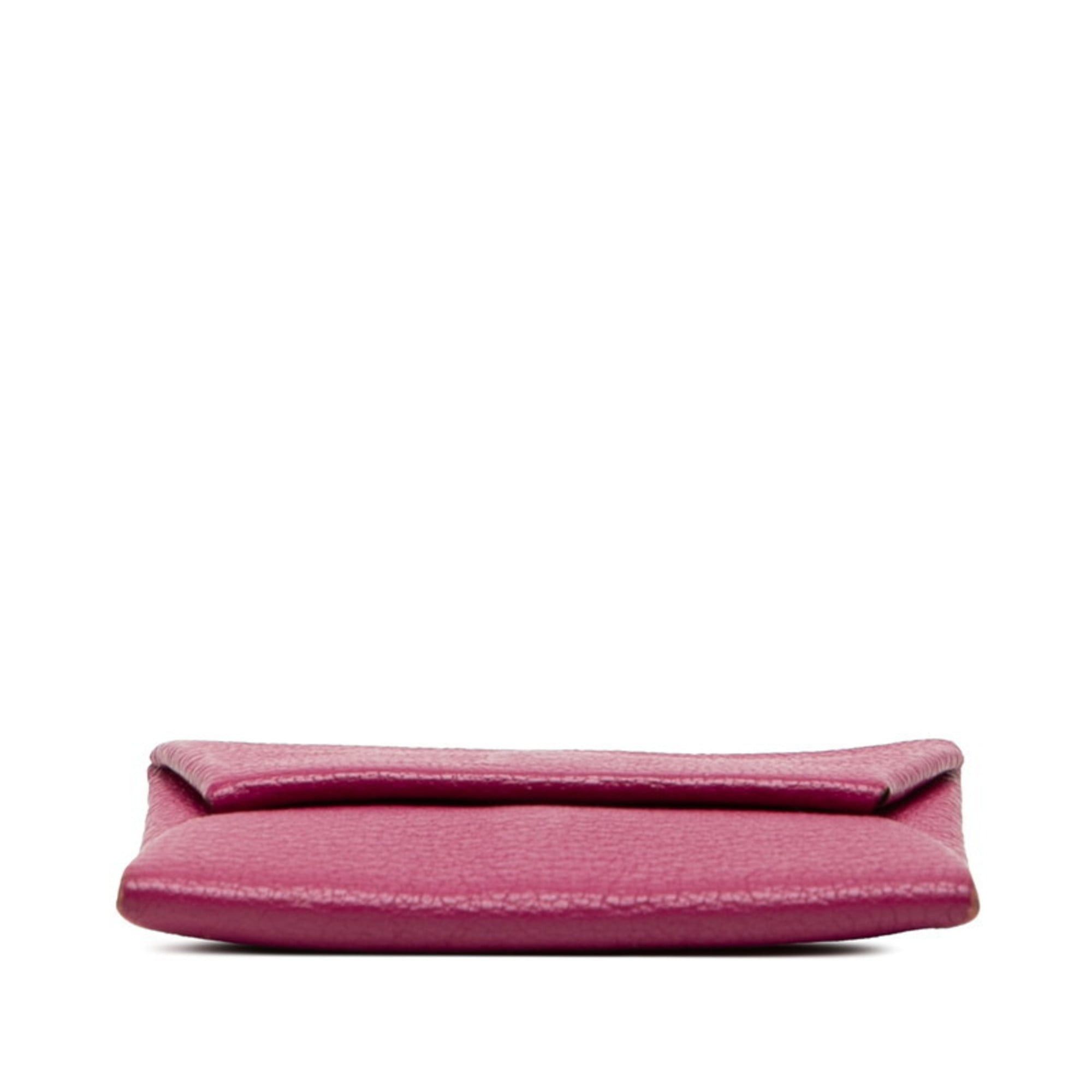 Hermes Hermès Bastia Wallet/Coin Purse Rose Purple Chevre Women's HERMES Size ONE SIZE - 3 Thumbnail