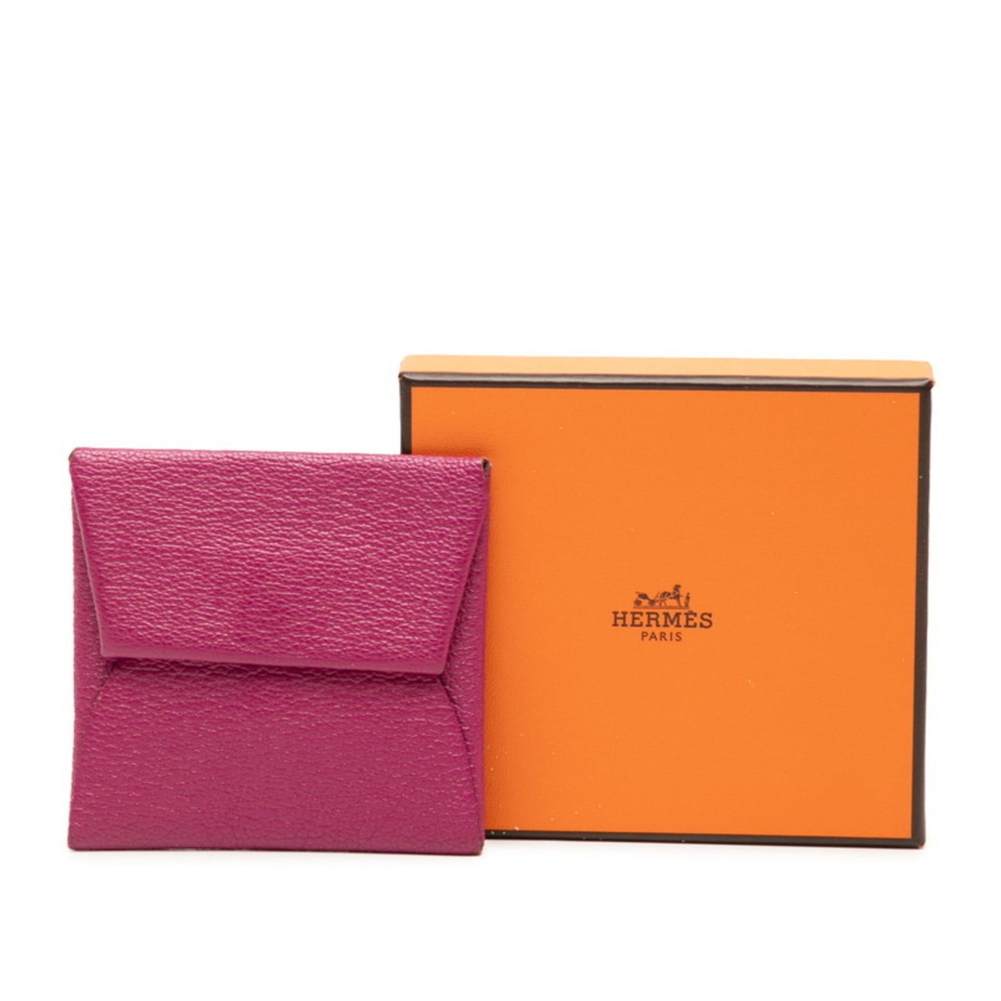 Hermes Hermès Bastia Wallet/Coin Purse Rose Purple Chevre Women's HERMES Size ONE SIZE - 7 Thumbnail