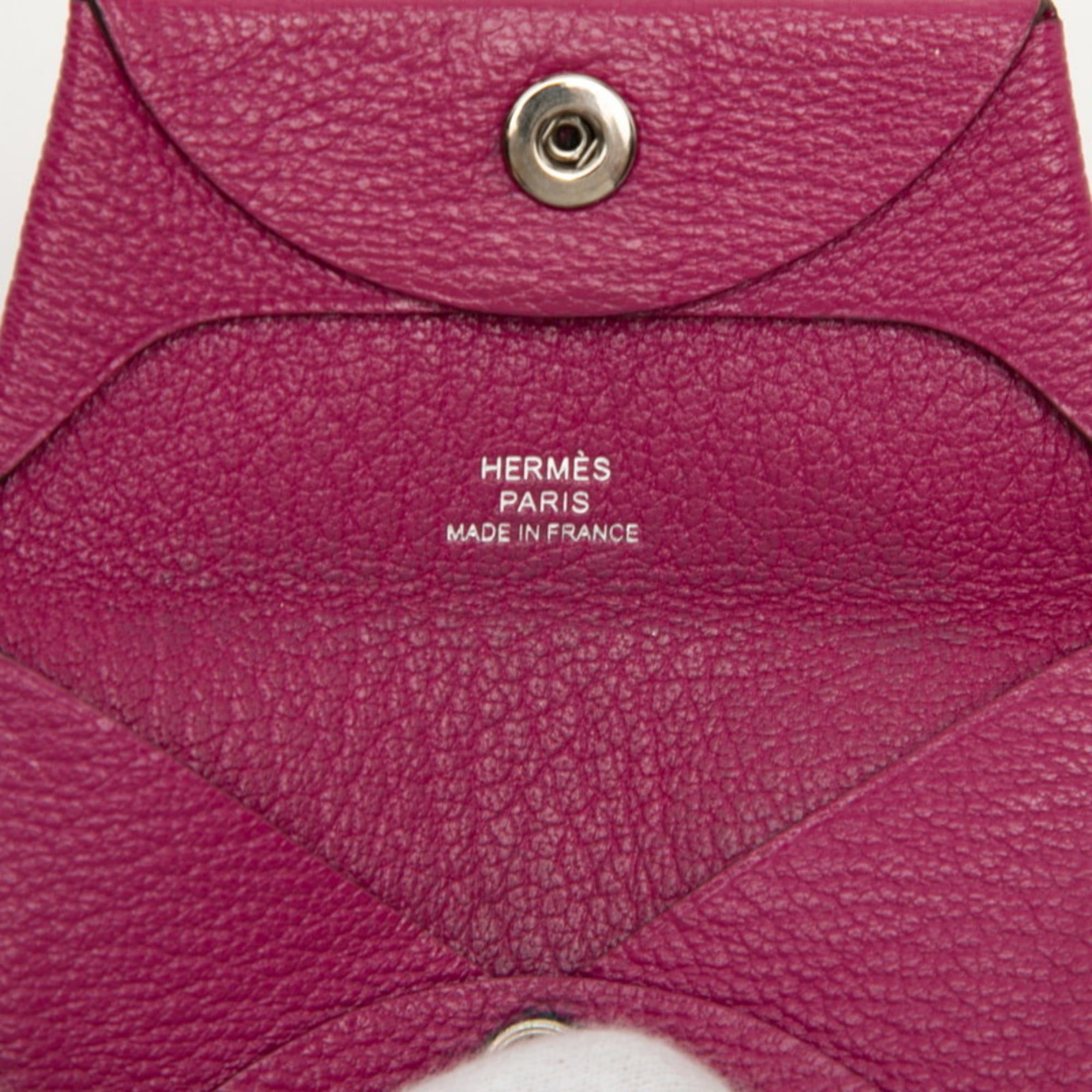 Hermes Hermès Bastia Wallet/Coin Purse Rose Purple Chevre Women's HERMES Size ONE SIZE - 6 Thumbnail