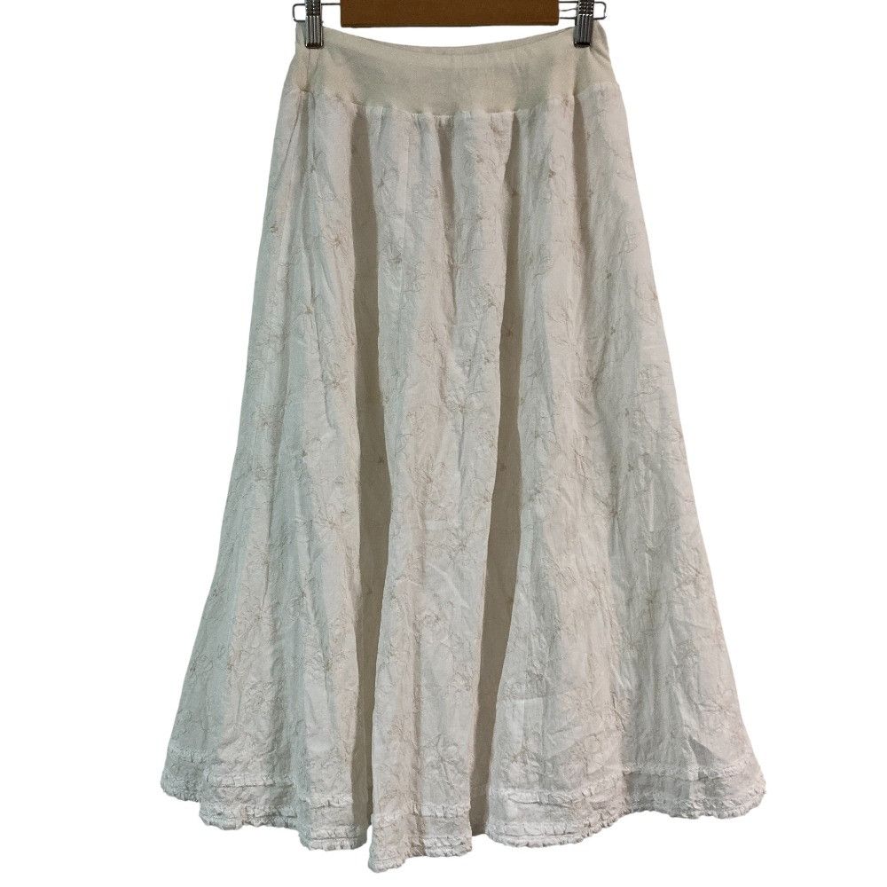Other Other Ingeborg C Lawn Flower Embroidery Skirt Textile Skirts A2213FS073 DUTY FREE for USA Size ONE SIZE - 2 Thumbnail