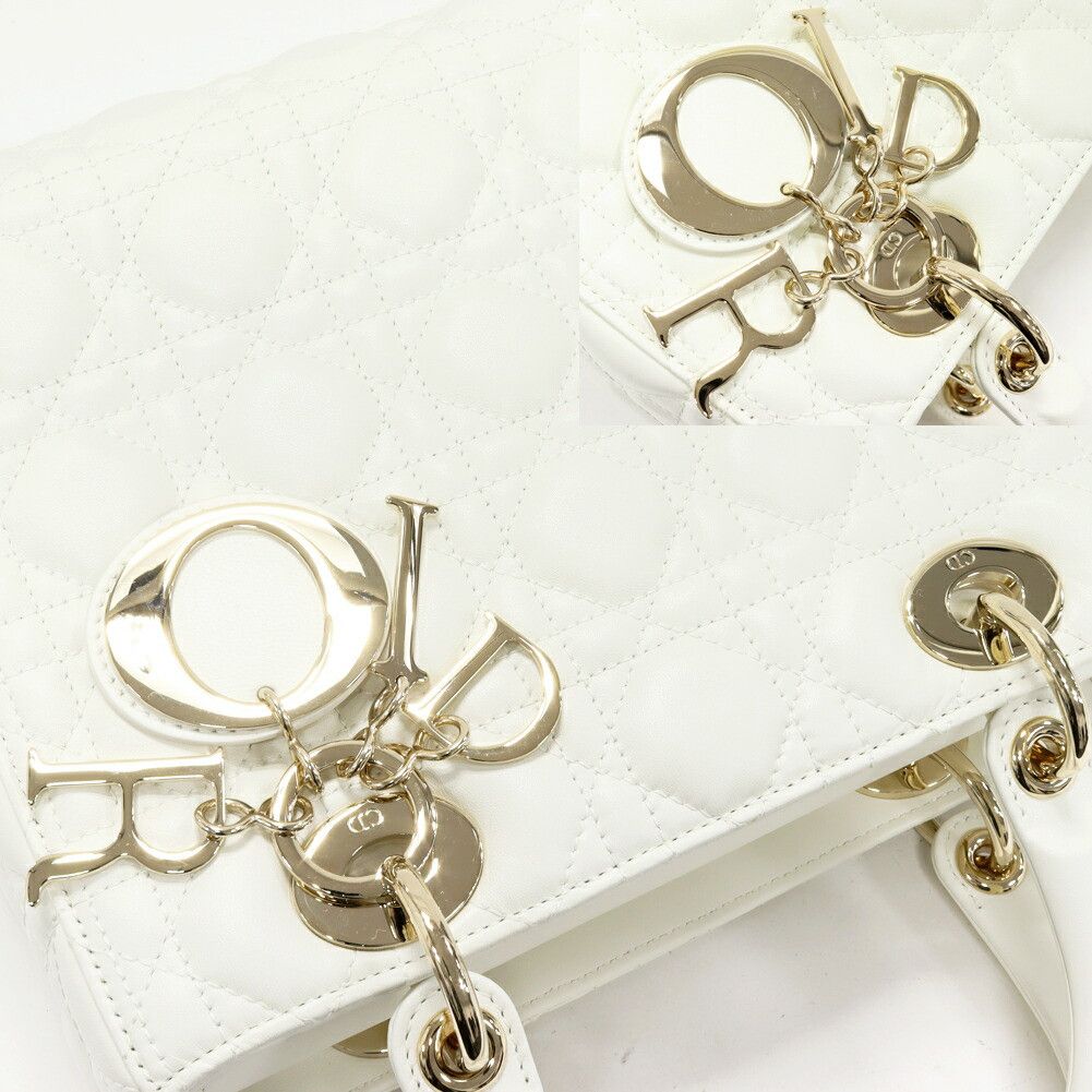 Dior Dior Christian Dior Lady Dior Lambskin 2way bag Leather Shoulder Bag M05650NGE_M030 DUTY FREE for USA Size ONE SIZE - 6 Thumbnail