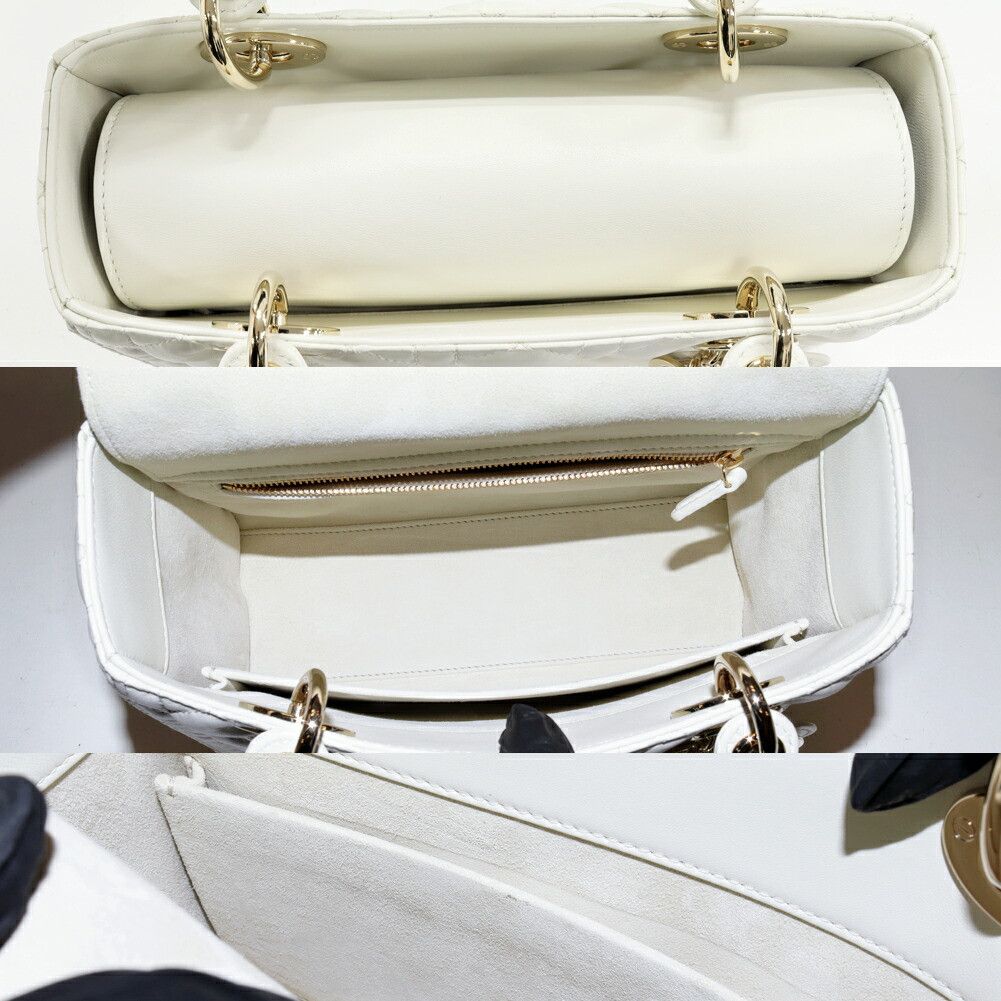 Dior Dior Christian Dior Lady Dior Lambskin 2way bag Leather Shoulder Bag M05650NGE_M030 DUTY FREE for USA Size ONE SIZE - 4 Thumbnail