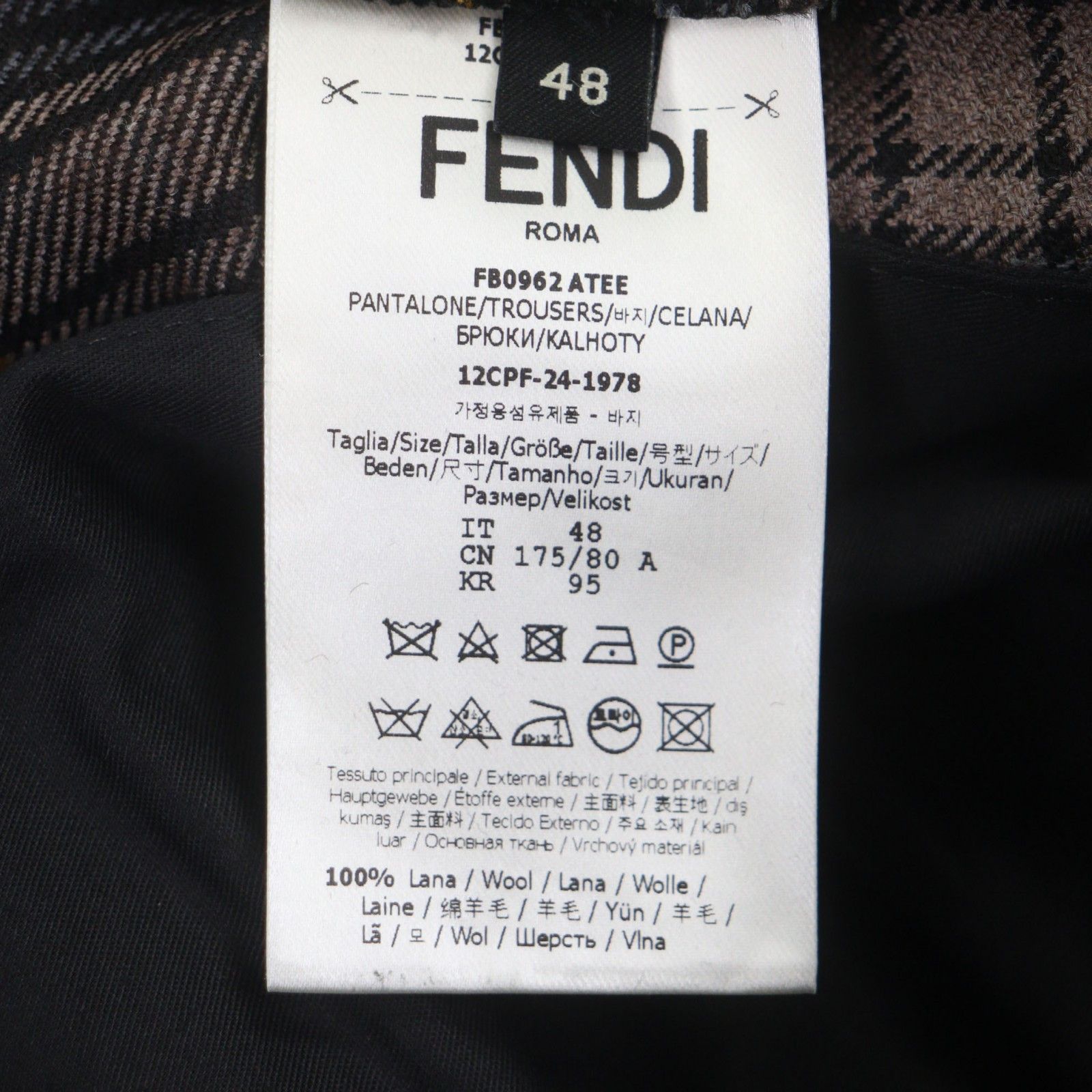 Fendi Fendi Fendi Wool Pants Textile Pants FB0962 DUTY FREE for USA Size ONE SIZE - 6 Thumbnail