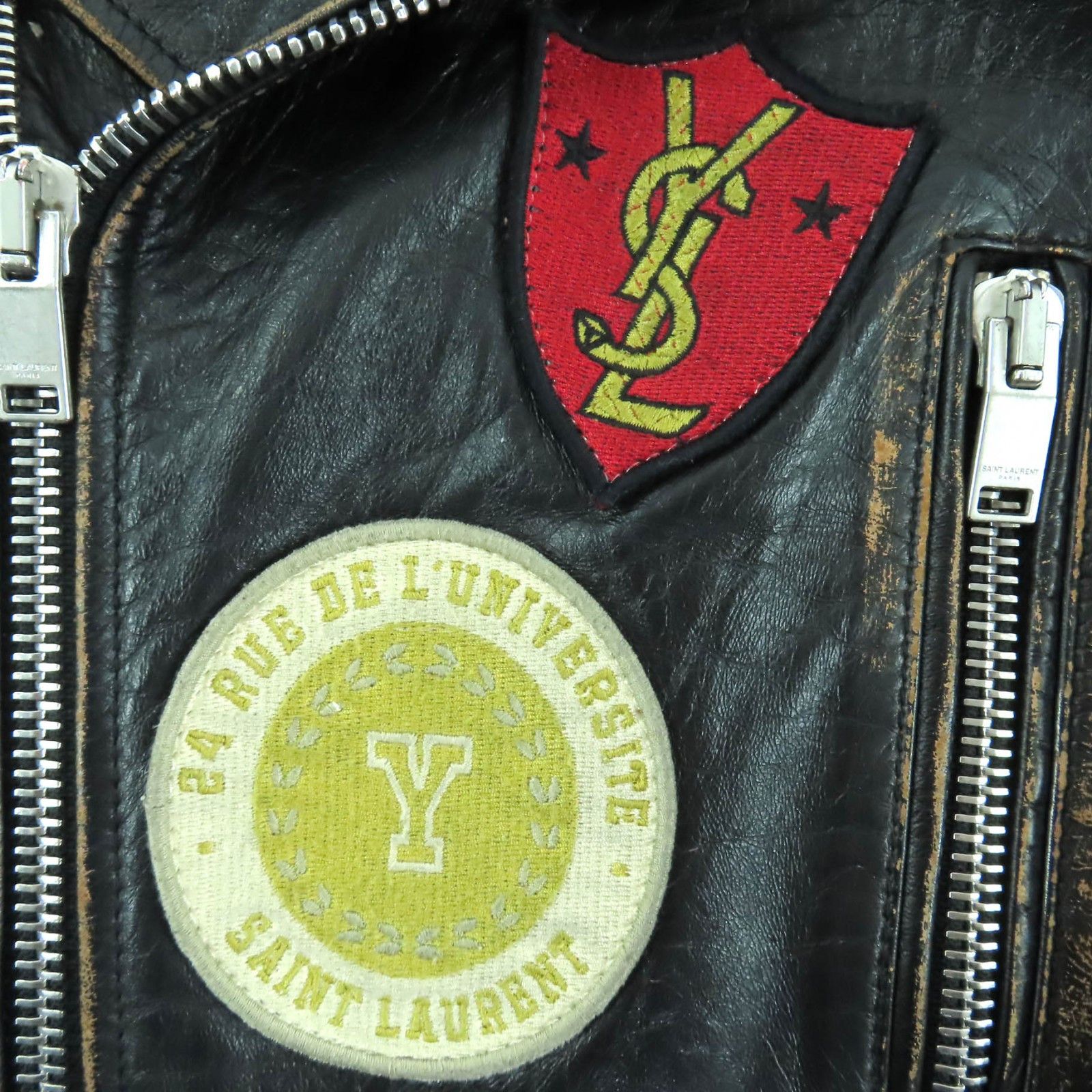 Yves Saint Laurent Yves Saint Laurent Saint Laurent Paris Cowhide Jacket Leather Outerwear 483854 DUTY FREE for USA Size ONE SIZE - 6 Thumbnail