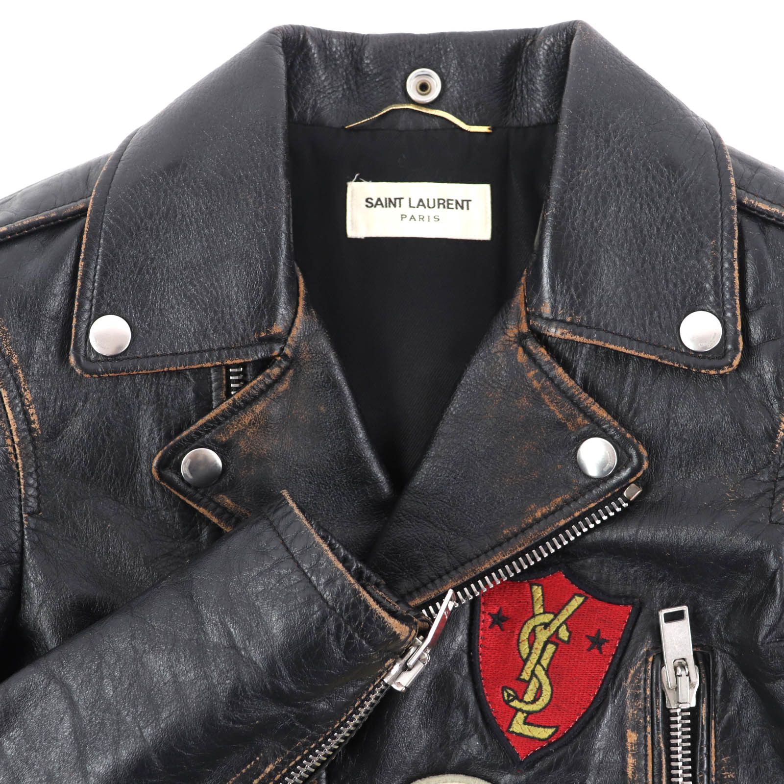 Yves Saint Laurent Yves Saint Laurent Saint Laurent Paris Cowhide Jacket Leather Outerwear 483854 DUTY FREE for USA Size ONE SIZE - 3 Thumbnail