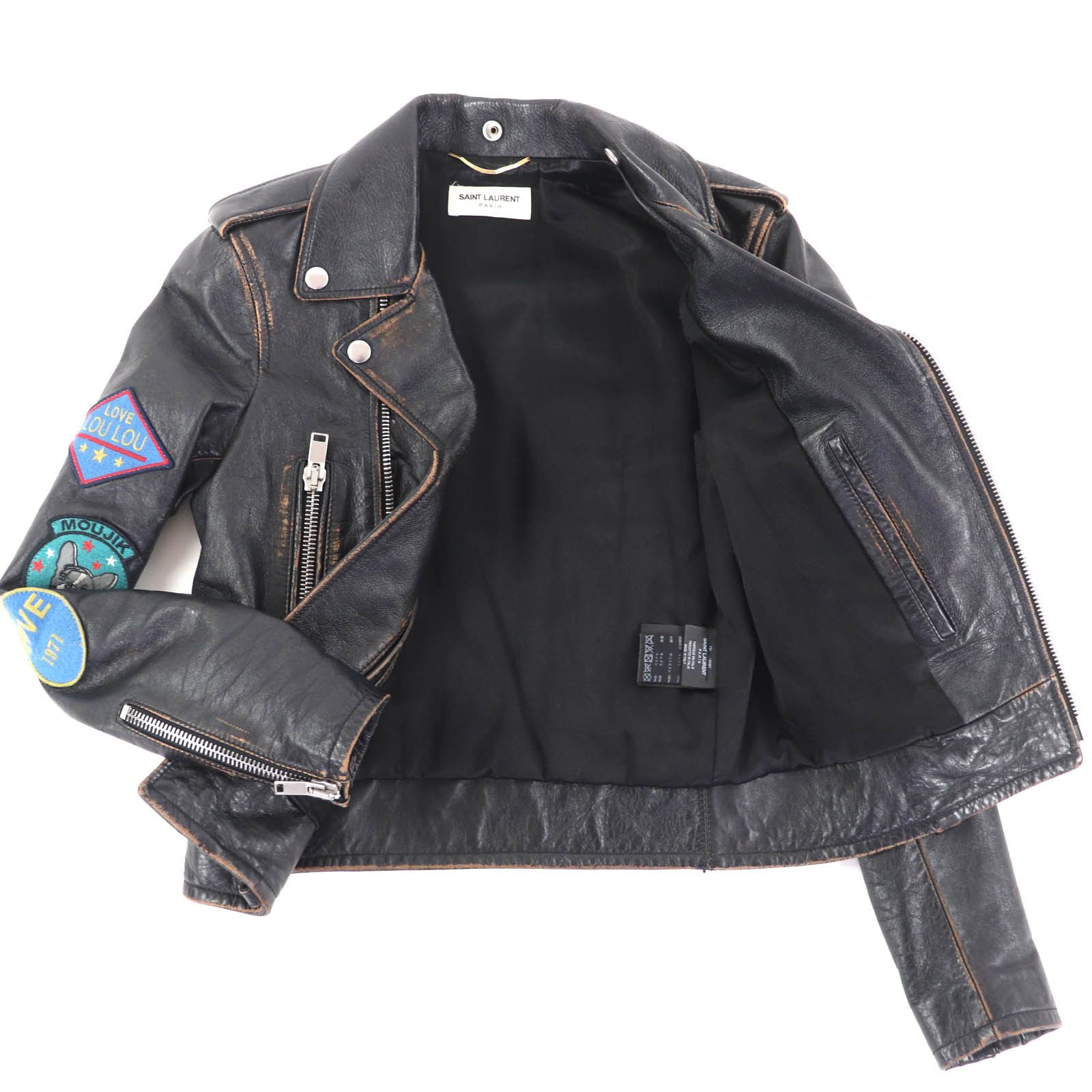 Yves Saint Laurent Yves Saint Laurent Saint Laurent Paris Cowhide Jacket Leather Outerwear 483854 DUTY FREE for USA Size ONE SIZE - 4 Thumbnail