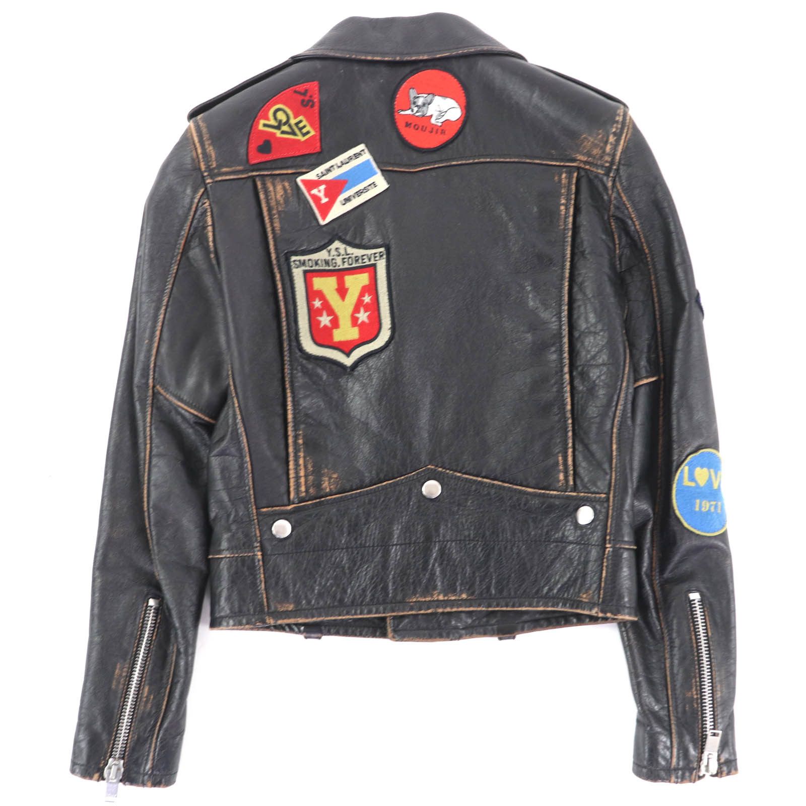 Yves Saint Laurent Yves Saint Laurent Saint Laurent Paris Cowhide Jacket Leather Outerwear 483854 DUTY FREE for USA Size ONE SIZE - 2 Thumbnail