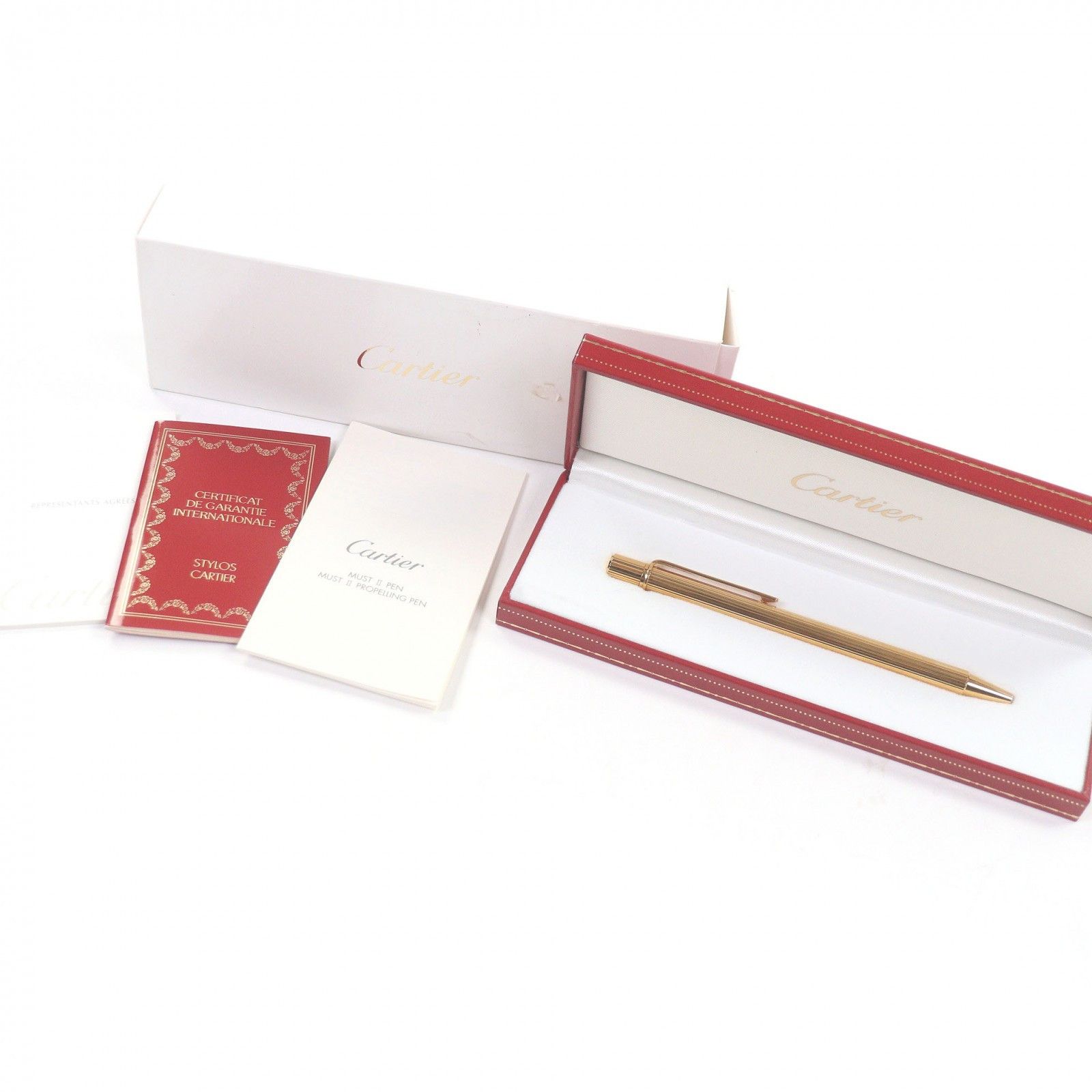 Cartier Cartier Cartier Must de Cartier Ballpoint Pen Metal Pen DUTY FREE for USA Size ONE SIZE - 2 Thumbnail