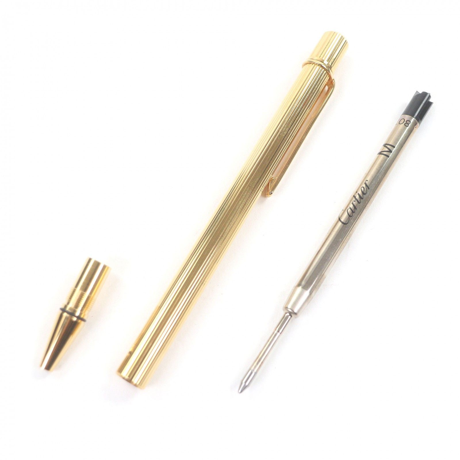 Cartier Cartier Cartier Must de Cartier Ballpoint Pen Metal Pen DUTY FREE for USA Size ONE SIZE - 4 Thumbnail