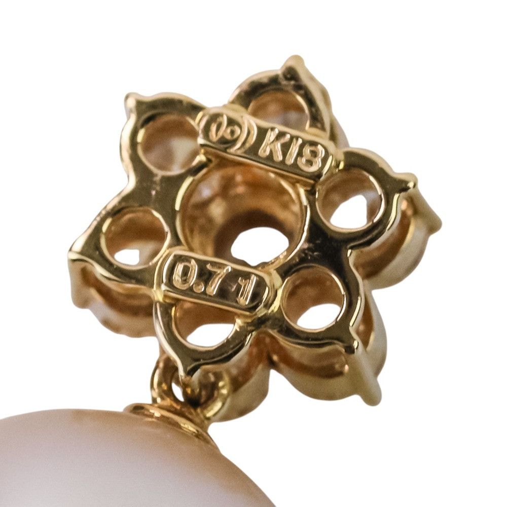Other Tasaki TASAKI 7P Diamond Au750 Golden Pearl Pendant Top Metal Pendant DUTY FREE for USA Size ONE SIZE - 6 Thumbnail