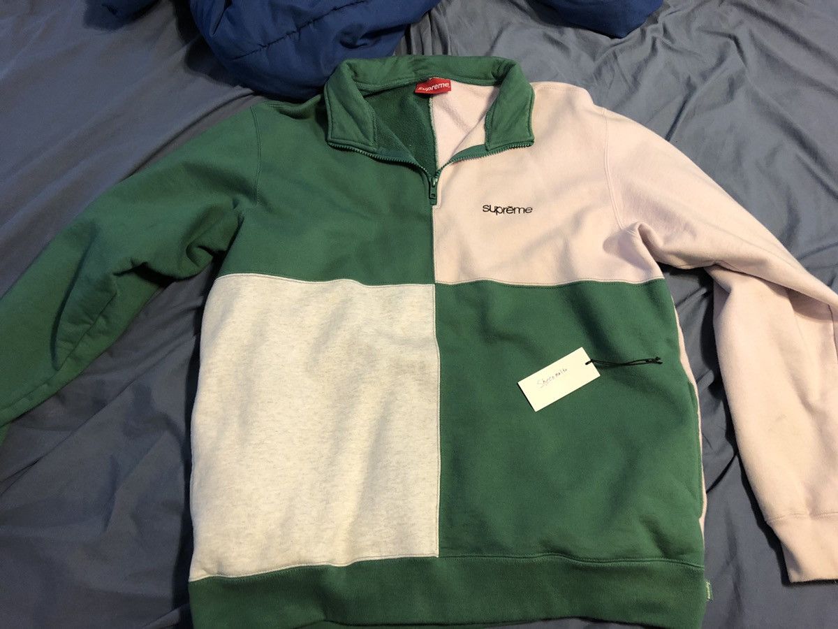 Supreme Supreme Color Blocked Half Zip Sweater LARGE | Grailed