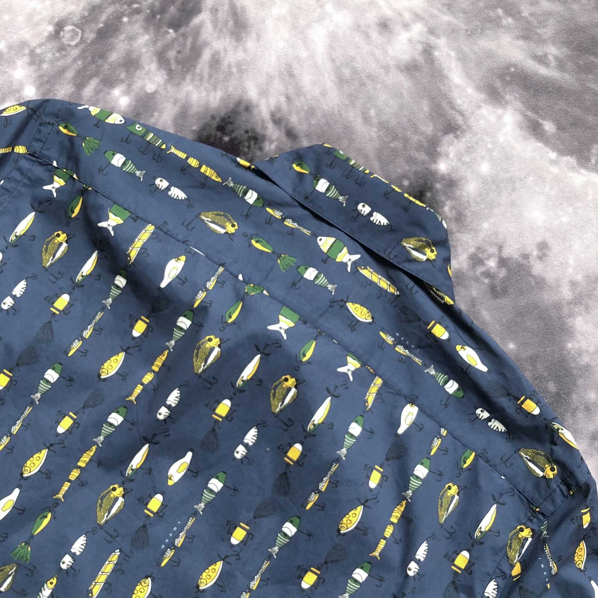 Marni MARNI Men's Long Sleeve Fish Shirt Size US M / EU 48-50 / 2 - 6 Thumbnail