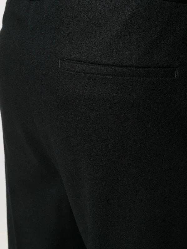 Jil Sander Black Wool Flannel Cropped Trousers Size US 30 / EU 46 - 5 Thumbnail