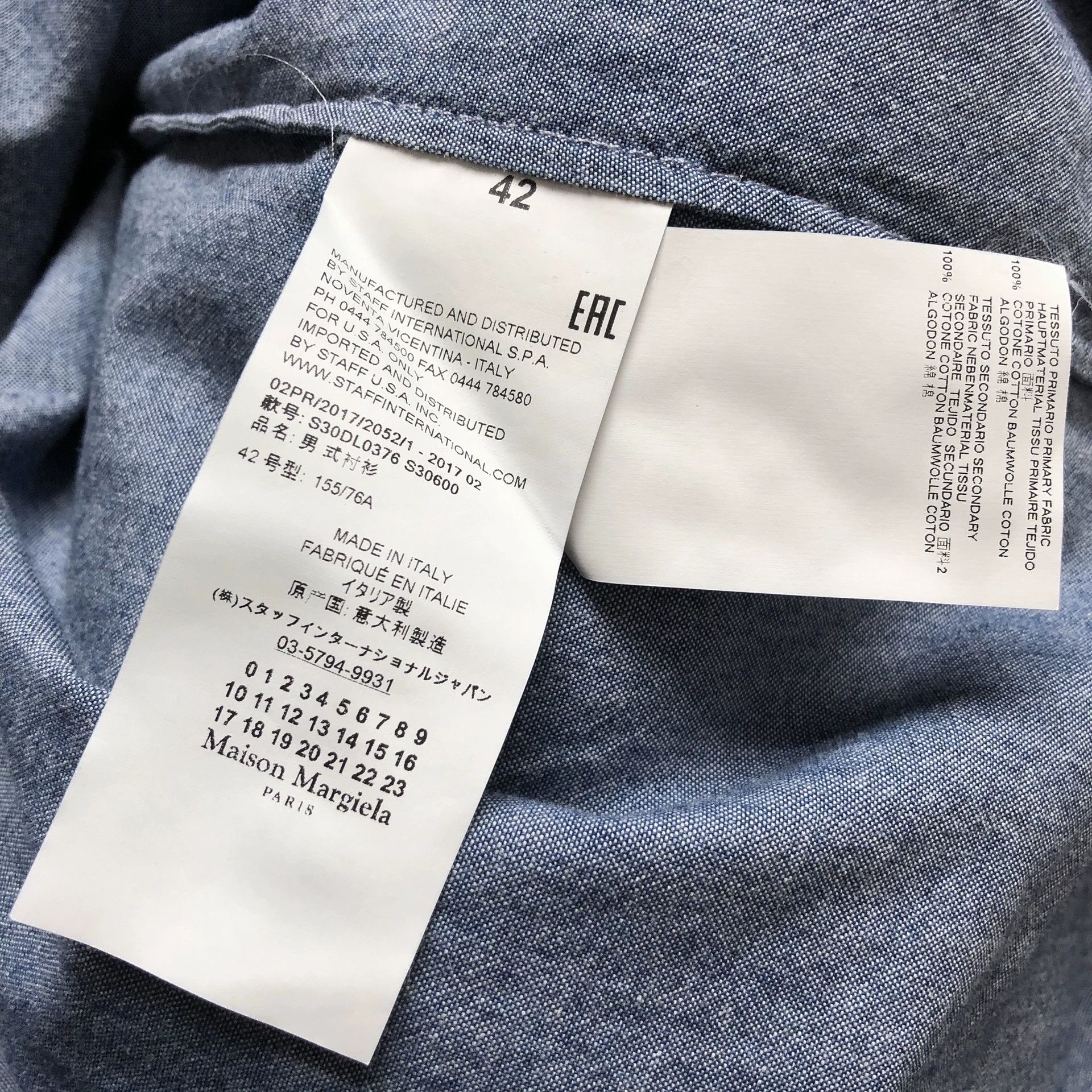 Maison Margiela Maison Margiela Deconstructed Western Denim Shirt Size US XS / EU 42 / 0 - 9 Thumbnail