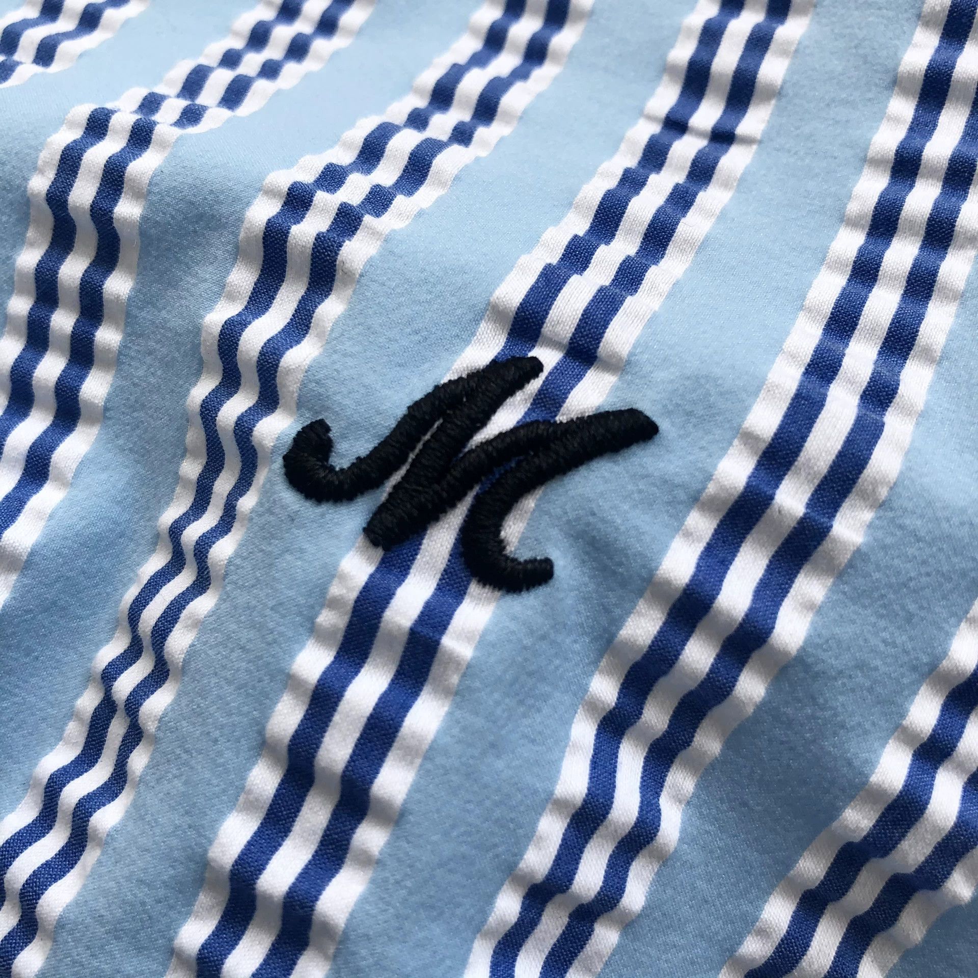 MSGM MSGM Striped Seersucker Men's Long-Sleeve Shirt Size US M / EU 48-50 / 2 - 5 Thumbnail