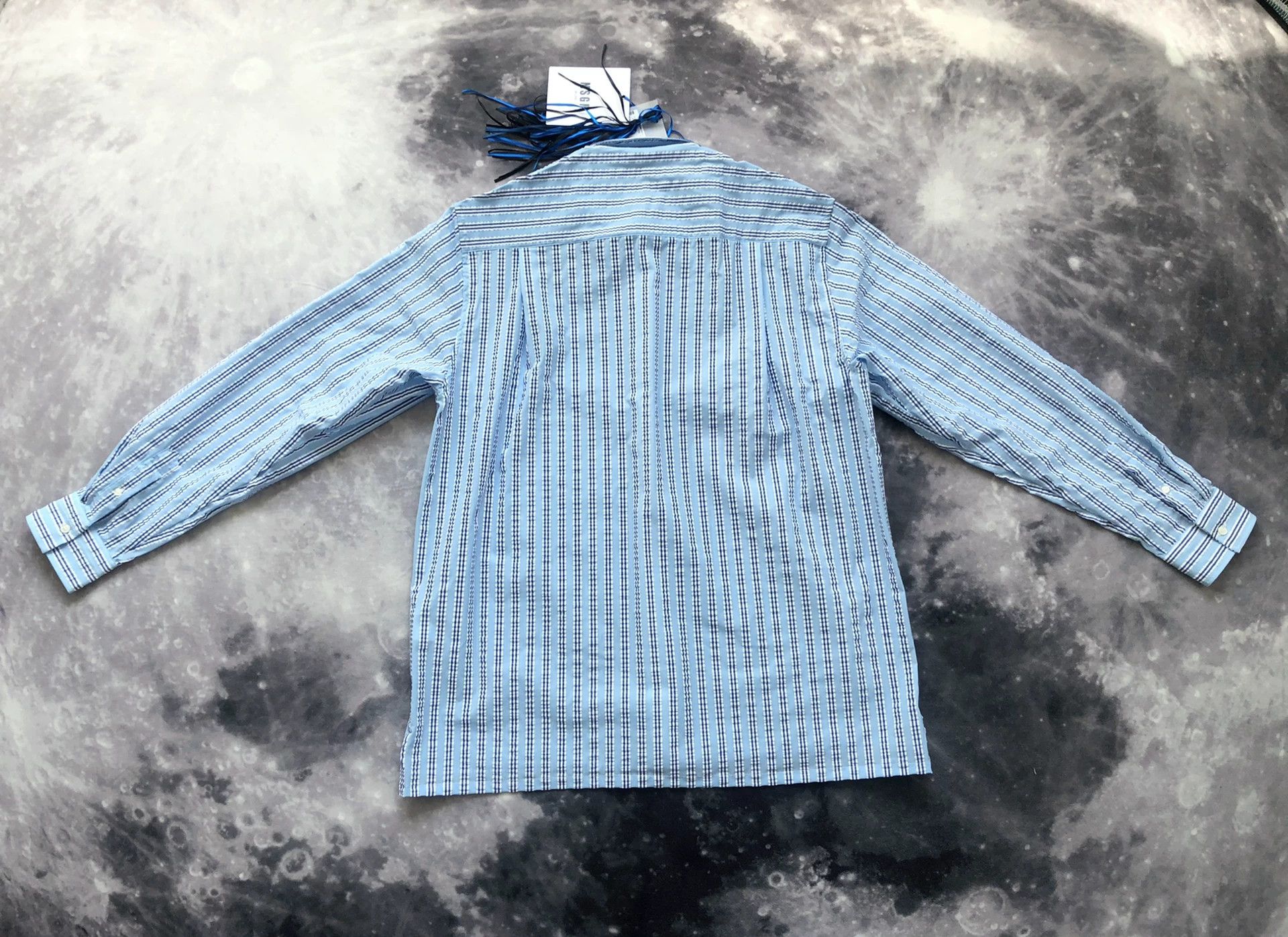 MSGM MSGM Striped Seersucker Men's Long-Sleeve Shirt Size US M / EU 48-50 / 2 - 7 Thumbnail