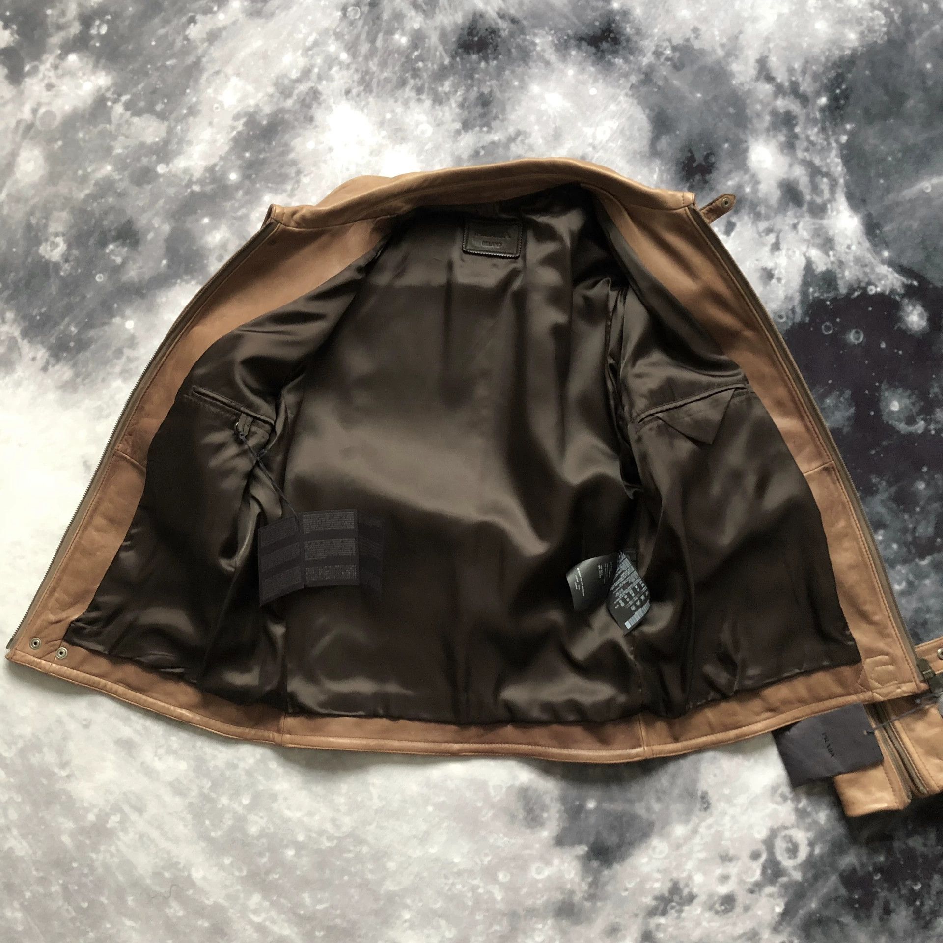 Prada PRADA Nappa Biker Leather Jacket Men's Size US M / EU 48-50 / 2 - 6 Thumbnail