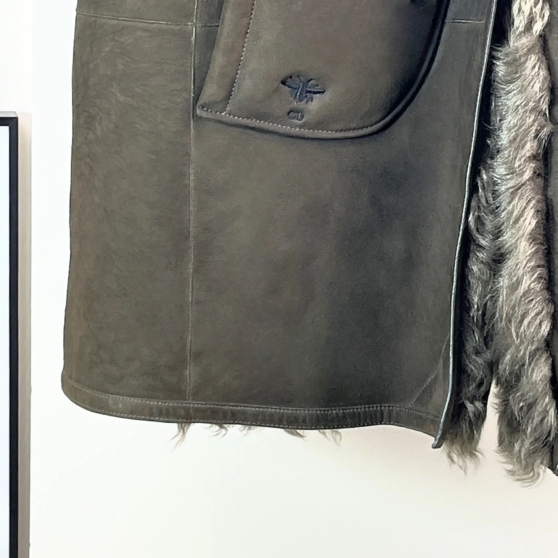 Dior Dior Reversible Dark Green Lamb Fur Coat Size XXS / US 00 / IT 34 - 4 Thumbnail