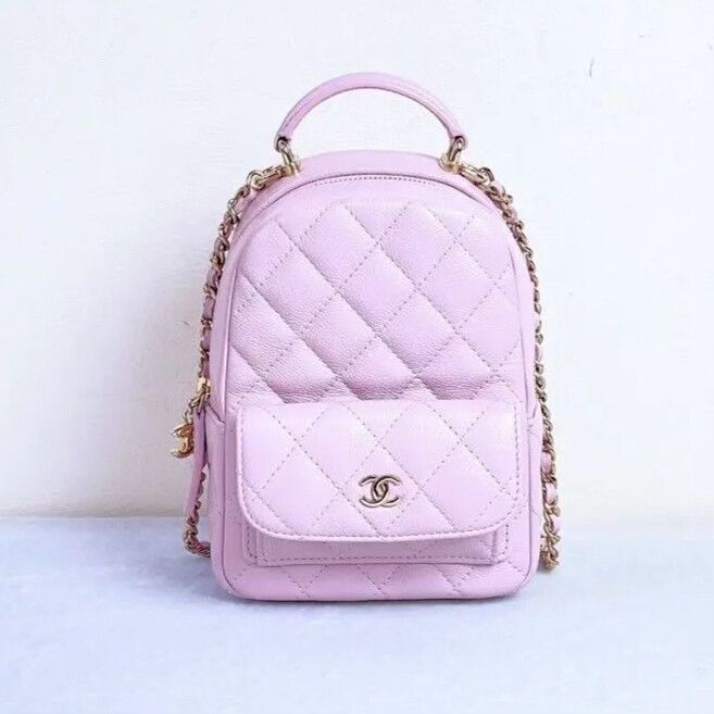 Chanel Chanel 24S Purple Caviar Leather Mini Backpack Size ONE SIZE - 2 Thumbnail