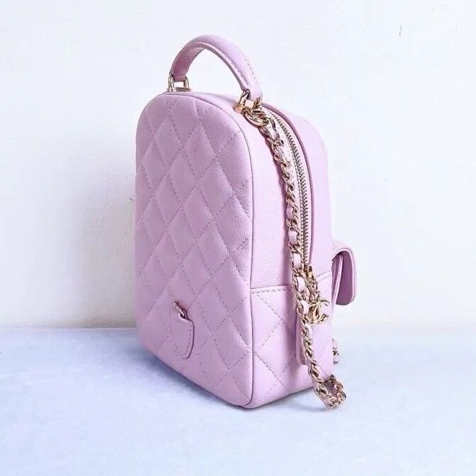 Chanel Chanel 24S Purple Caviar Leather Mini Backpack Size ONE SIZE - 5 Thumbnail