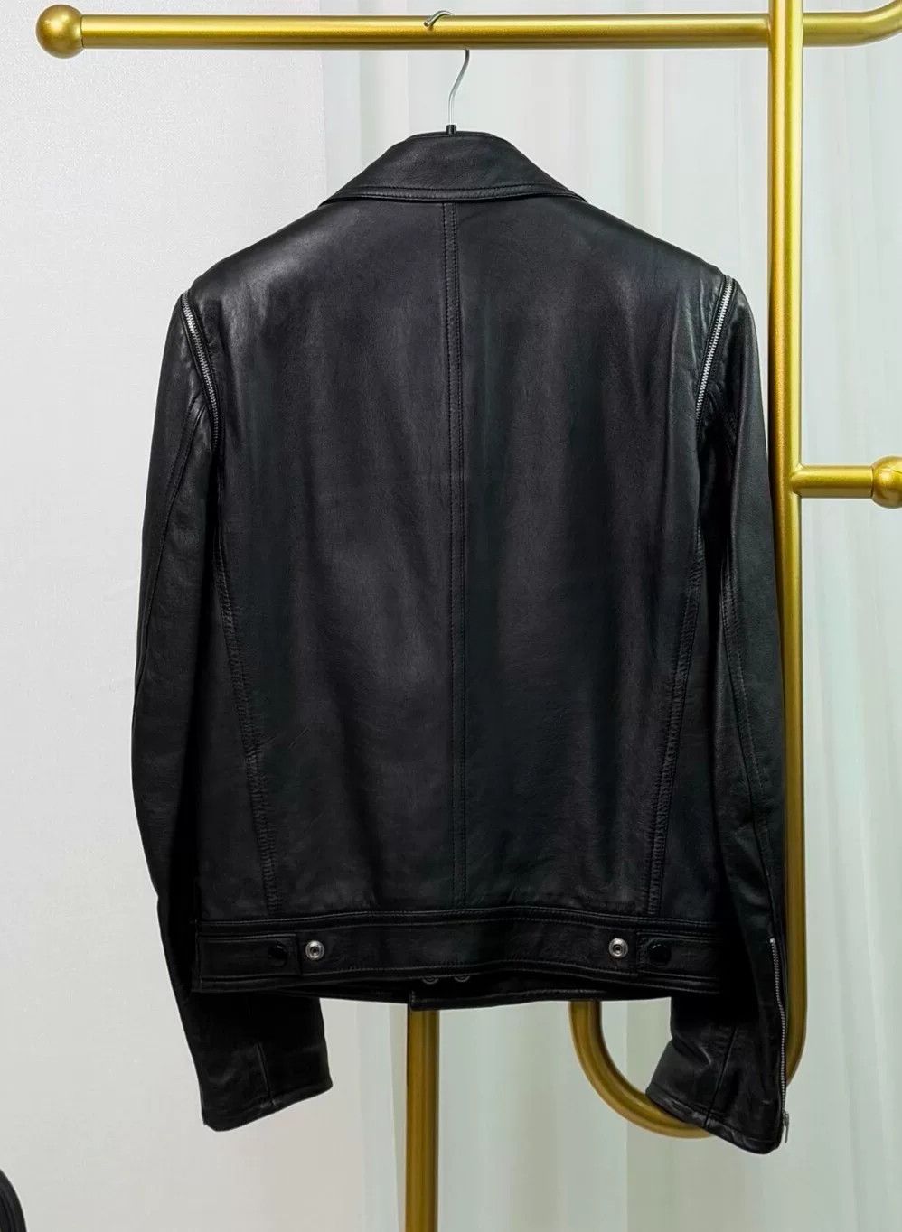 Yves Saint Laurent YSL Biker Lambskin Leather Jacket Size US M / EU 48-50 / 2 - 2 Thumbnail