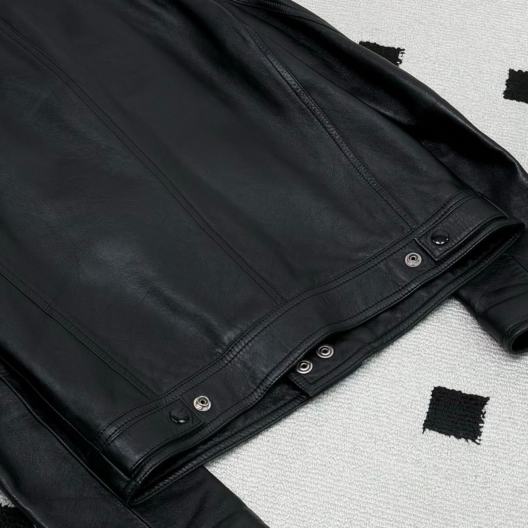 Yves Saint Laurent YSL Biker Lambskin Leather Jacket Size US M / EU 48-50 / 2 - 6 Thumbnail