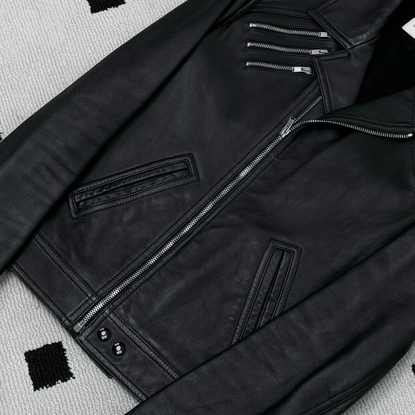 Yves Saint Laurent YSL Biker Lambskin Leather Jacket Size US M / EU 48-50 / 2 - 5 Thumbnail