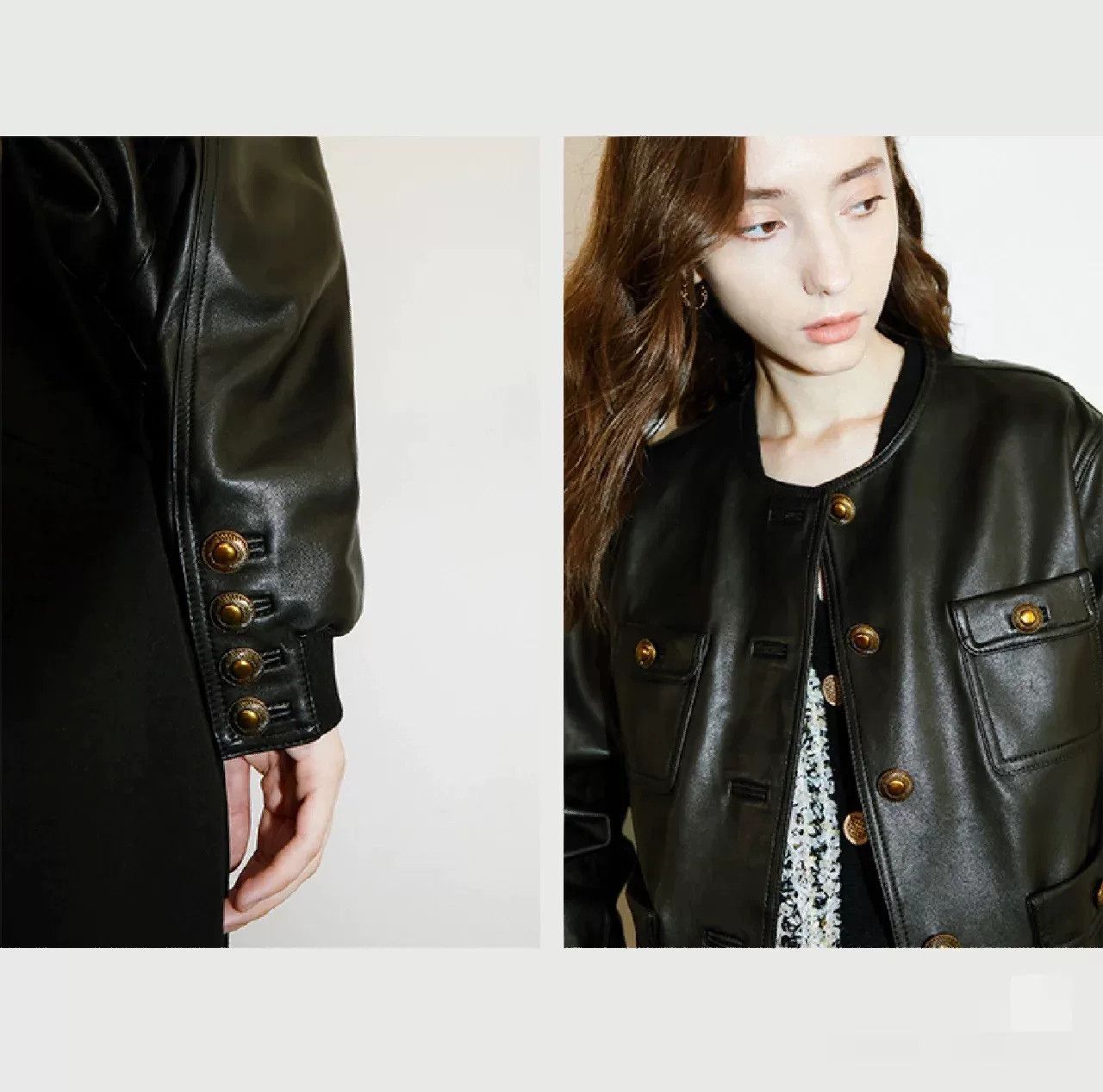 Yves Saint Laurent YSL Vintage Gold Buckle Sheepskin Jacket Size XS / US 0-2 / IT 36-38 - 2 Thumbnail