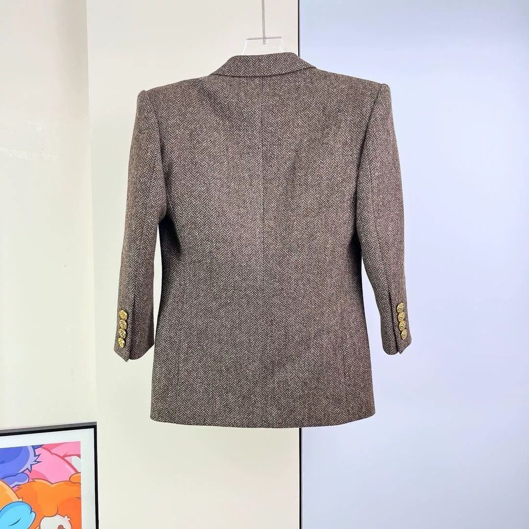 Yves Saint Laurent YSL Brown Wool Blazer Size XXS / US 00 / IT 34 - 3 Thumbnail