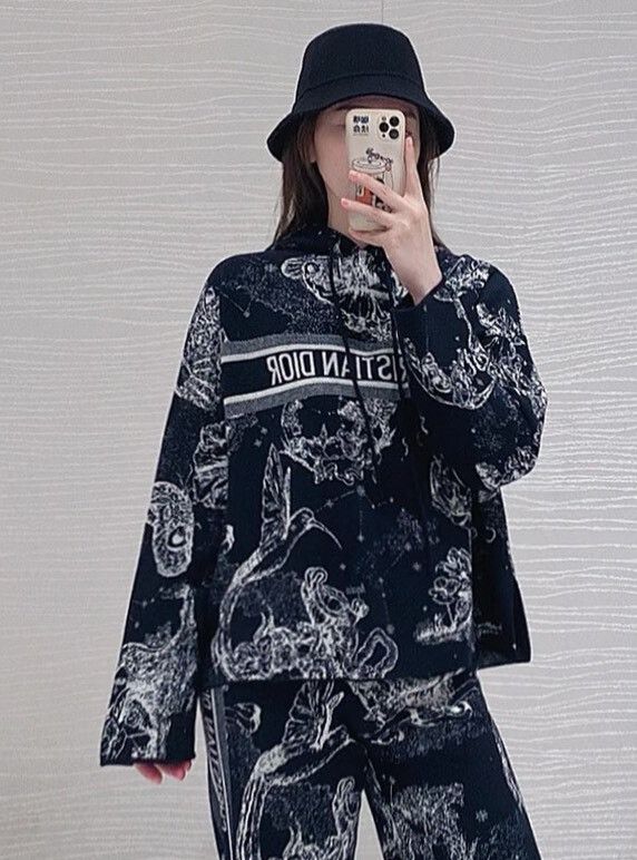 Dior Dior Constellations Cashmere Wool Hoodie Size XS / US 0-2 / IT 36-38 - 2 Thumbnail