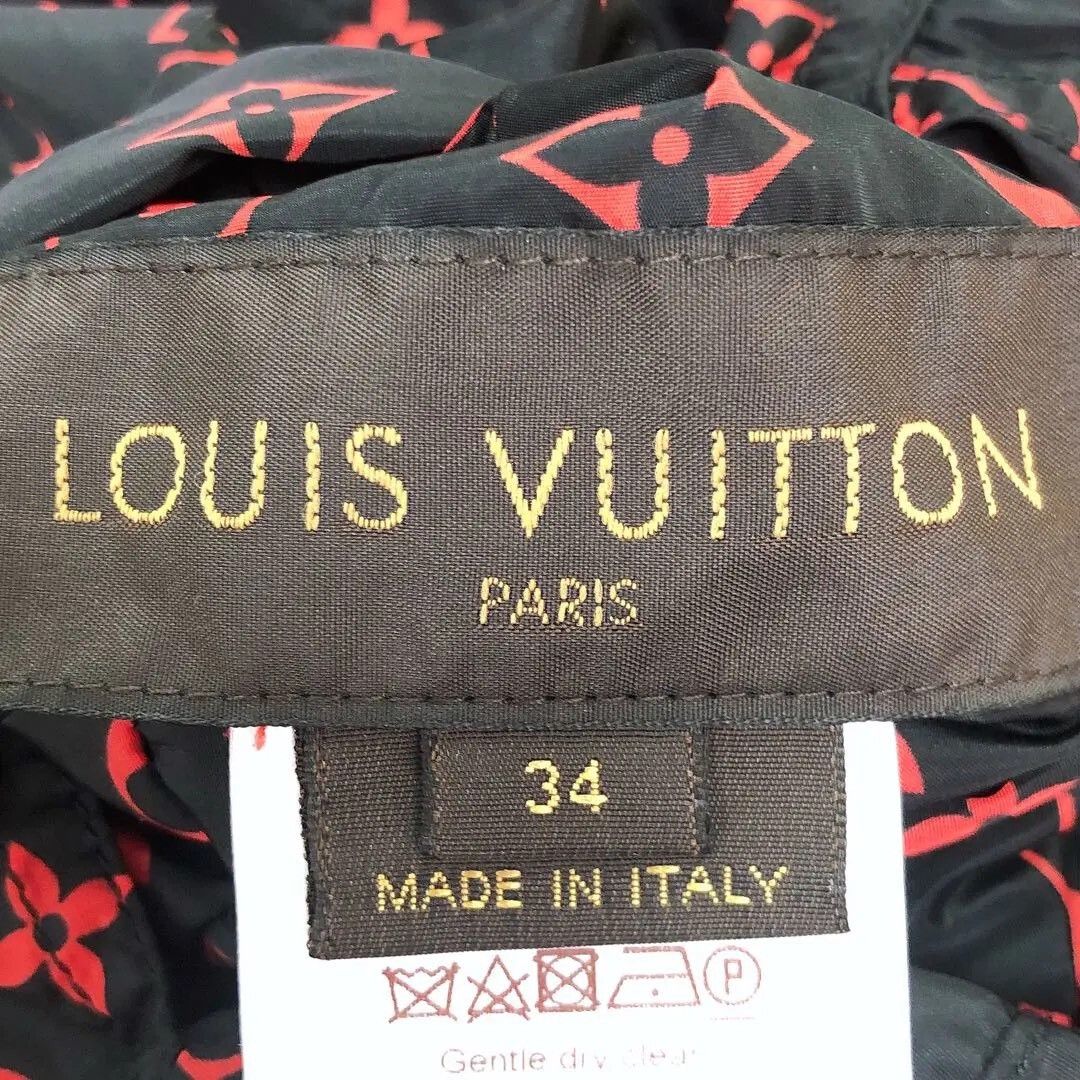 Louis Vuitton LV Black Red Monogram Short Hooded Jacket Size XXS / US 00 / IT 34 - 5 Thumbnail