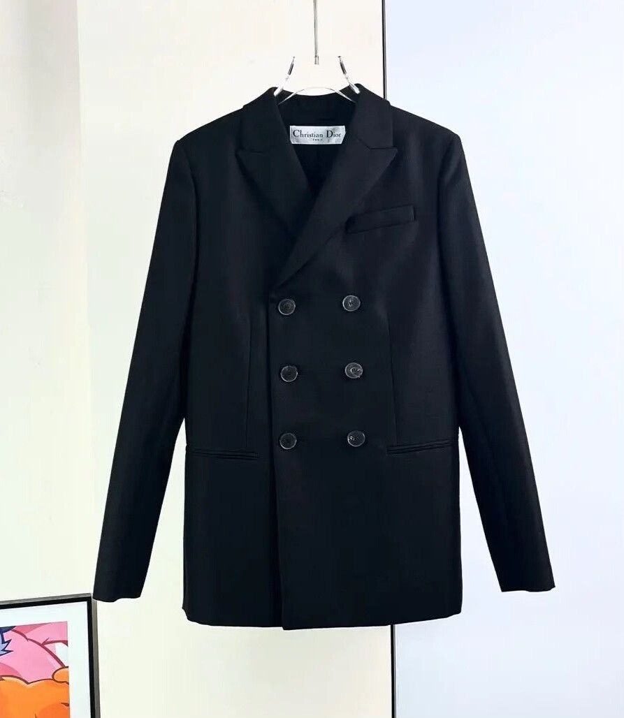 Dior Dior Black Double-Breasted Blazer Size S / US 4 / IT 40 - 4 Thumbnail